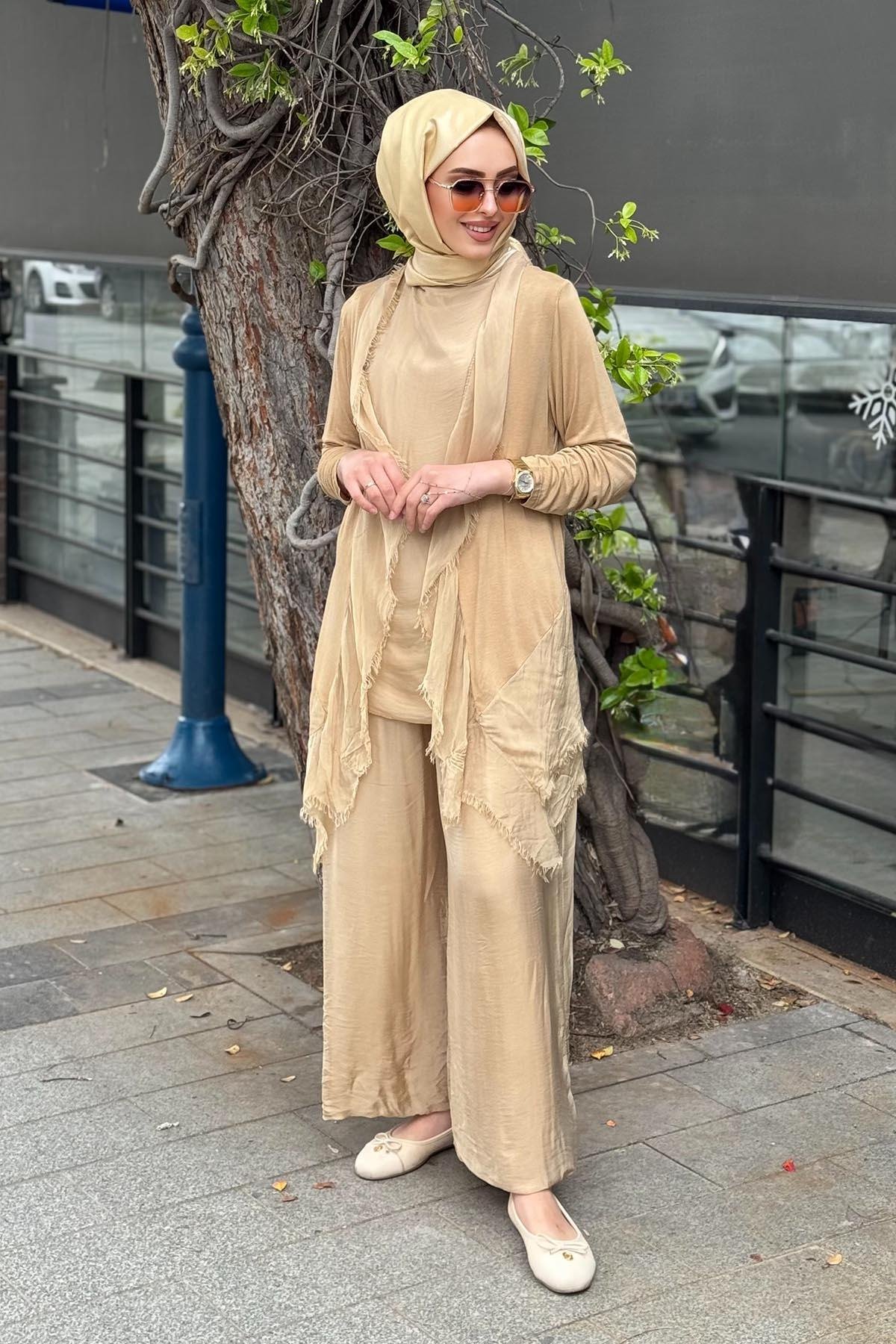 MOOR Pantolonlu Takım 25S3015 Bej