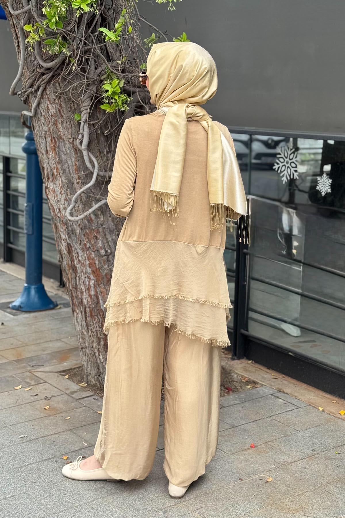 MOOR Pantolonlu Takım 25S3015 Bej