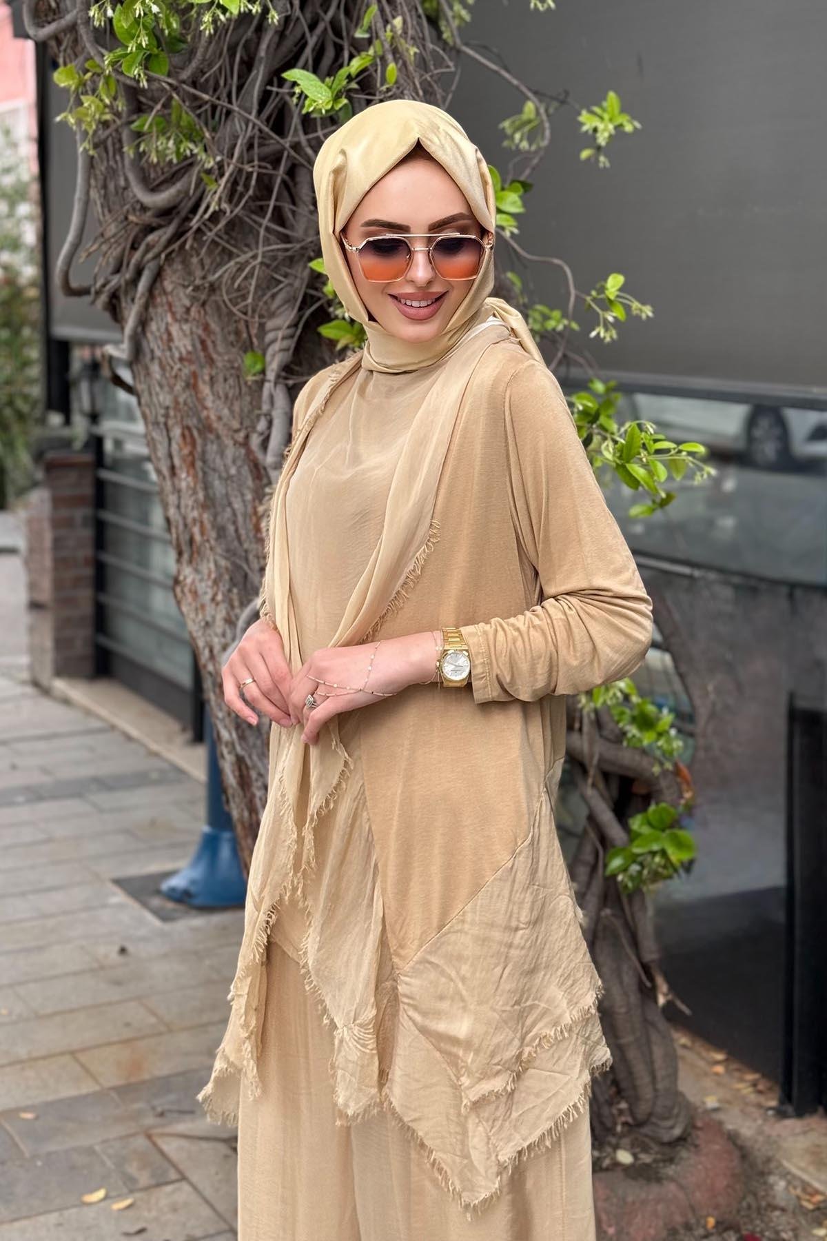 MOOR Pantolonlu Takım 25S3015 Bej