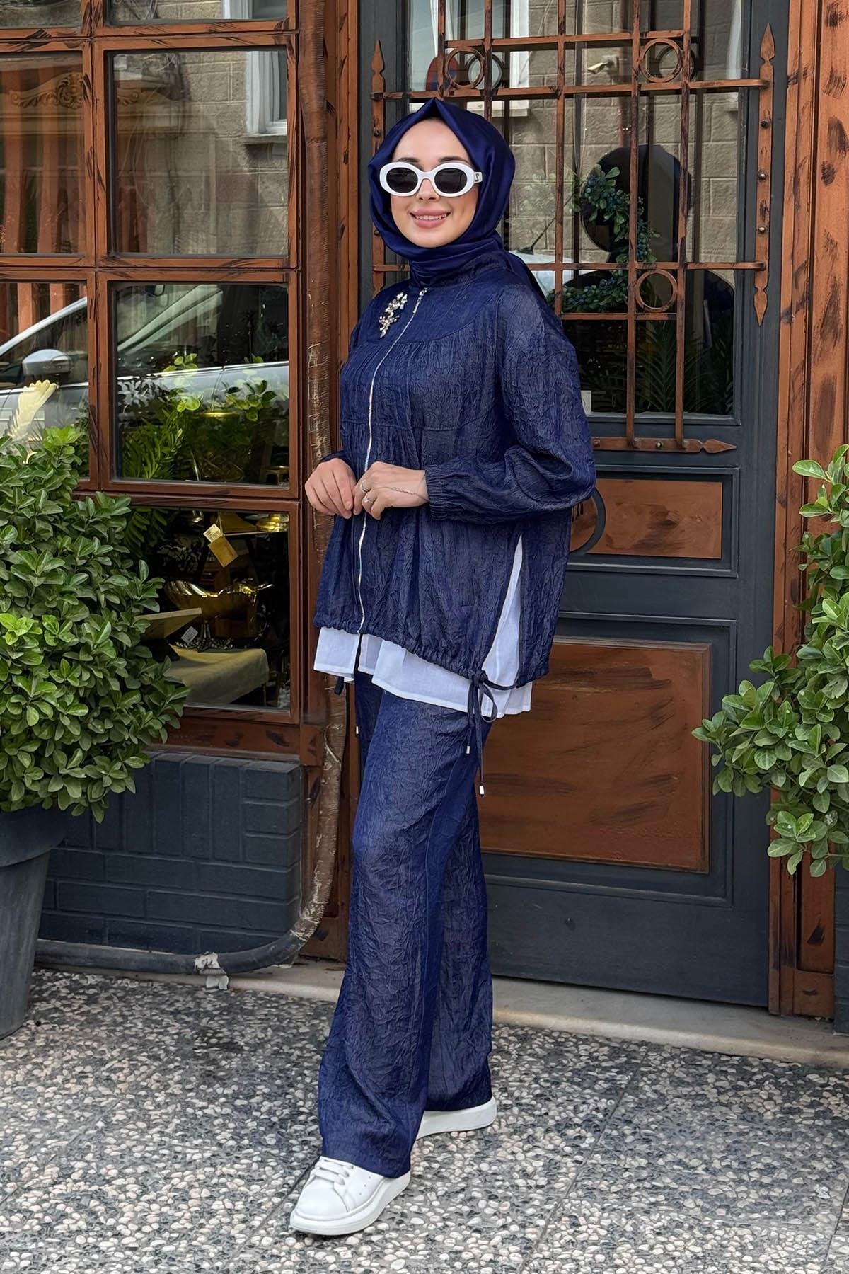 MOOR Pantolonlu Takım 25W4034 Lacivert