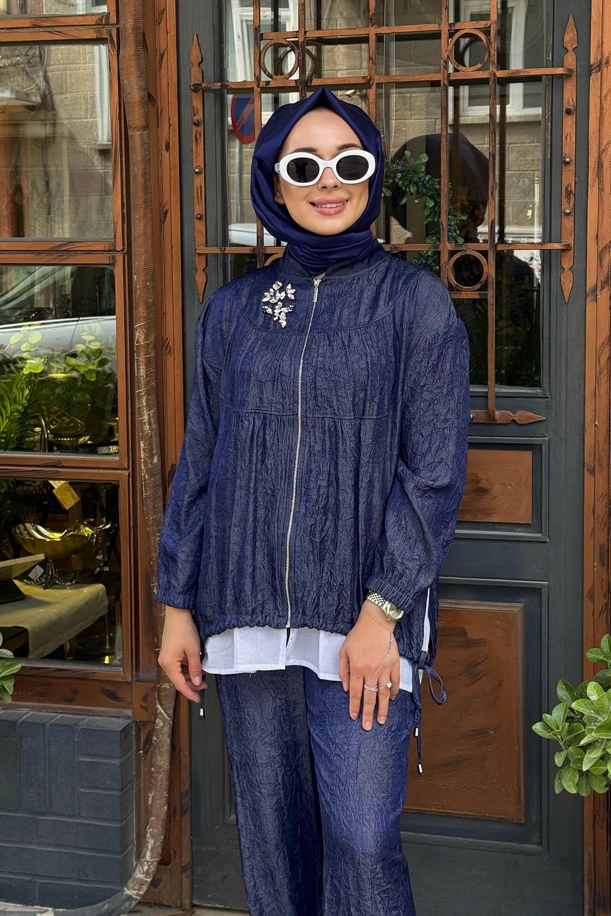 MOOR Pantolonlu Takım 25W4034 Lacivert