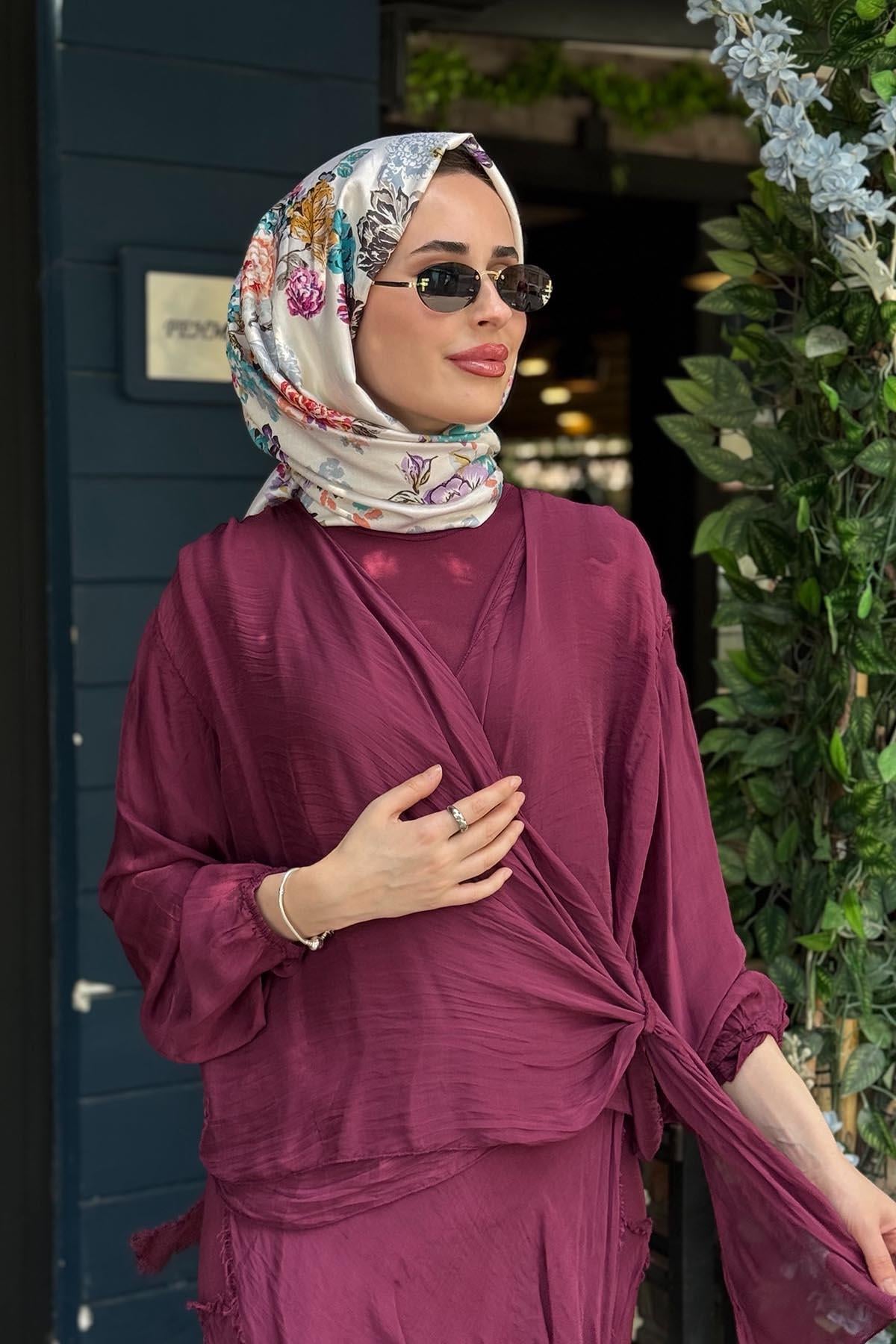 MOOR Senfony Elbise 26S9030 Mürdüm