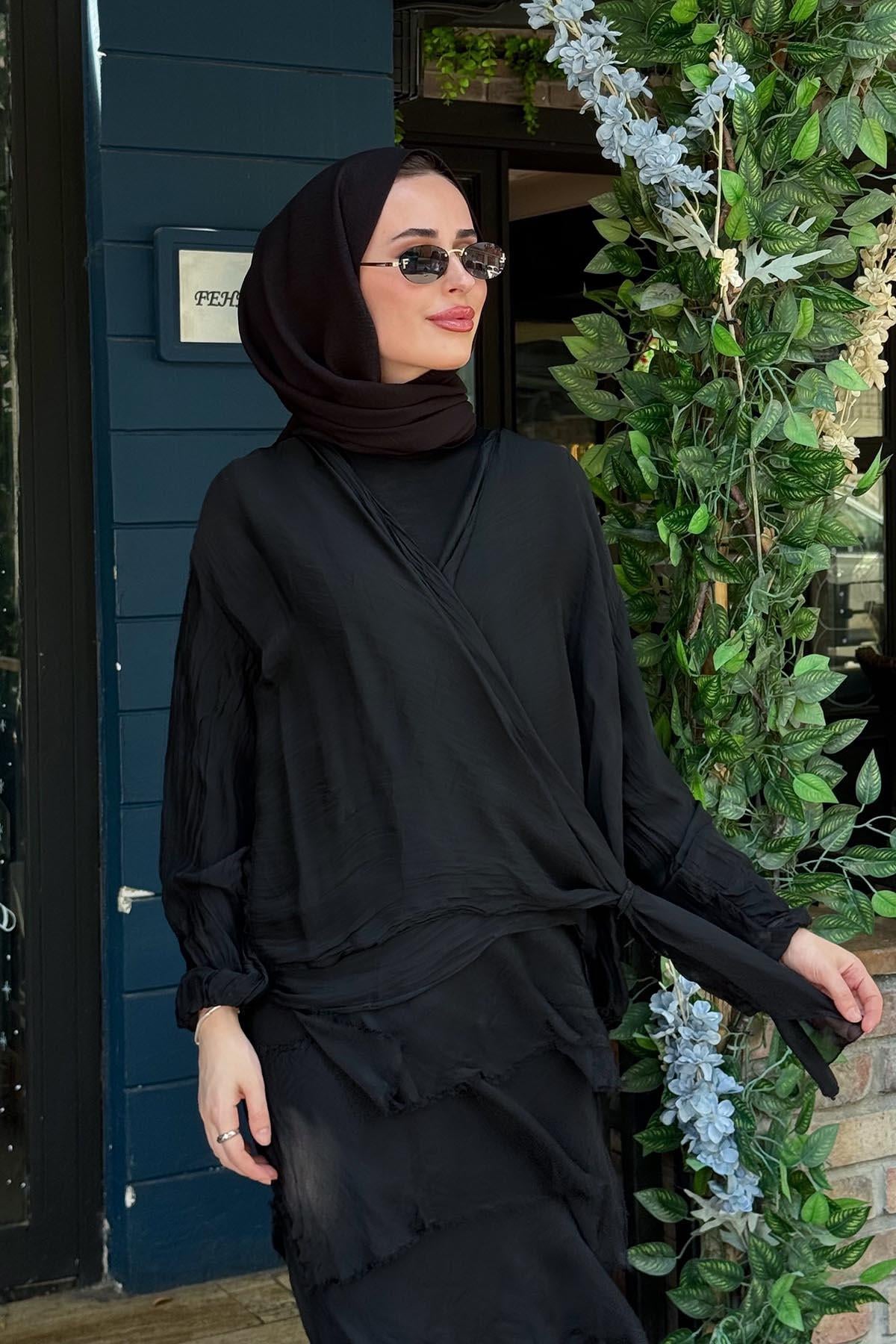 MOOR Senfony Elbise 26S9030 Siyah