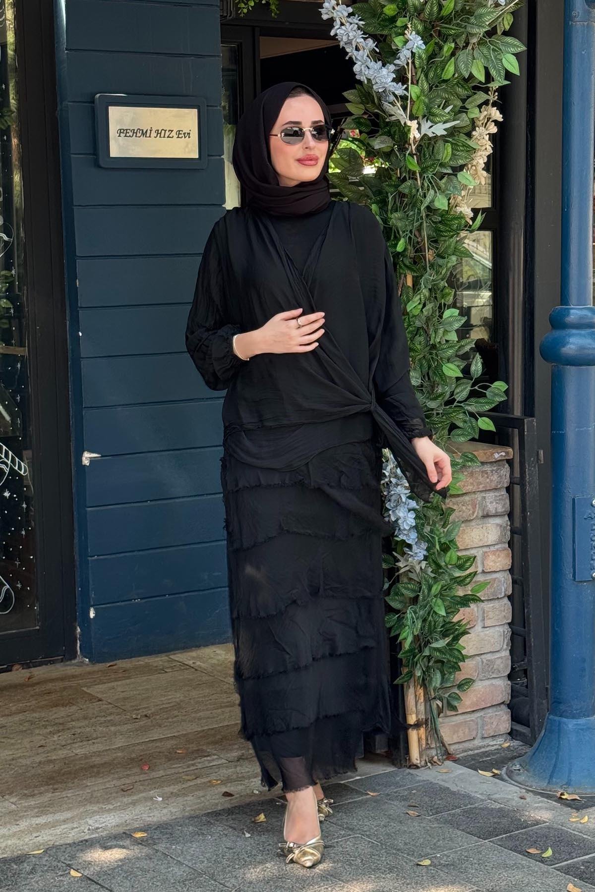 MOOR Senfony Elbise 26S9030 Siyah