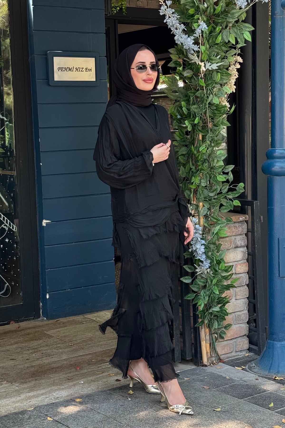MOOR Senfony Elbise 26S9030 Siyah