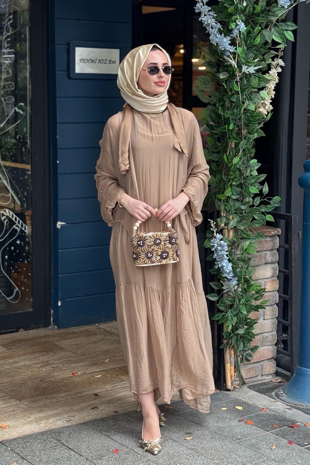 MOOR Silka Elbise 26S9002 Camel