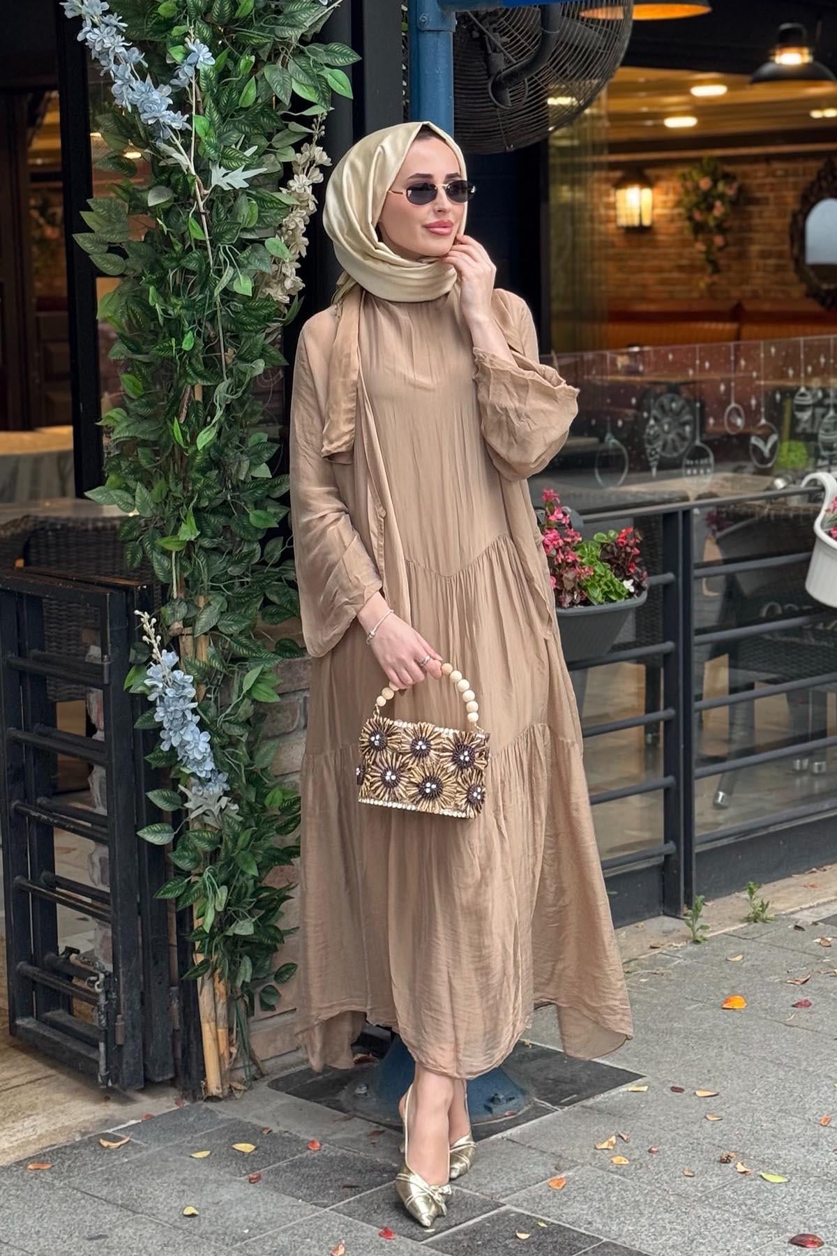 MOOR Silka Elbise 26S9002 Camel