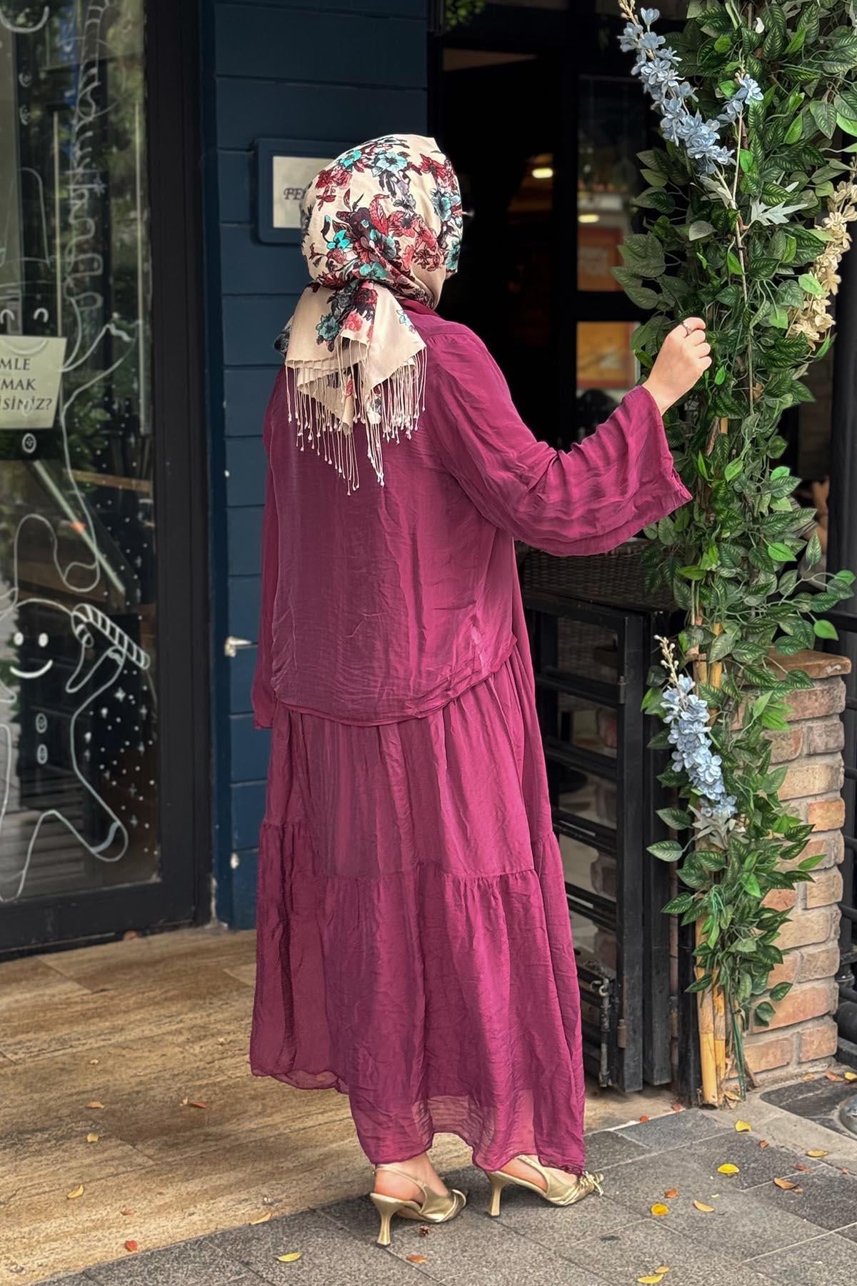 MOOR Silka Elbise 26S9002 Mürdüm
