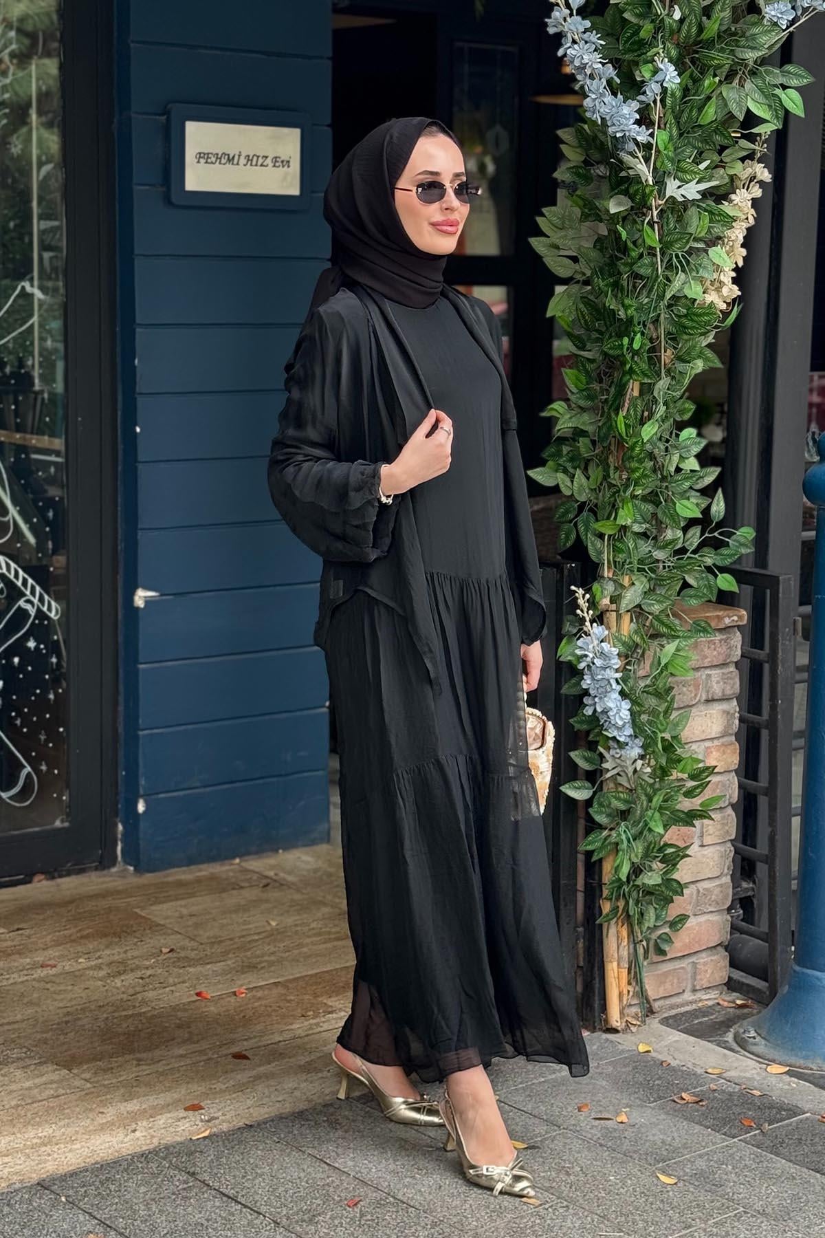 MOOR Silka Elbise 26S9002 Siyah
