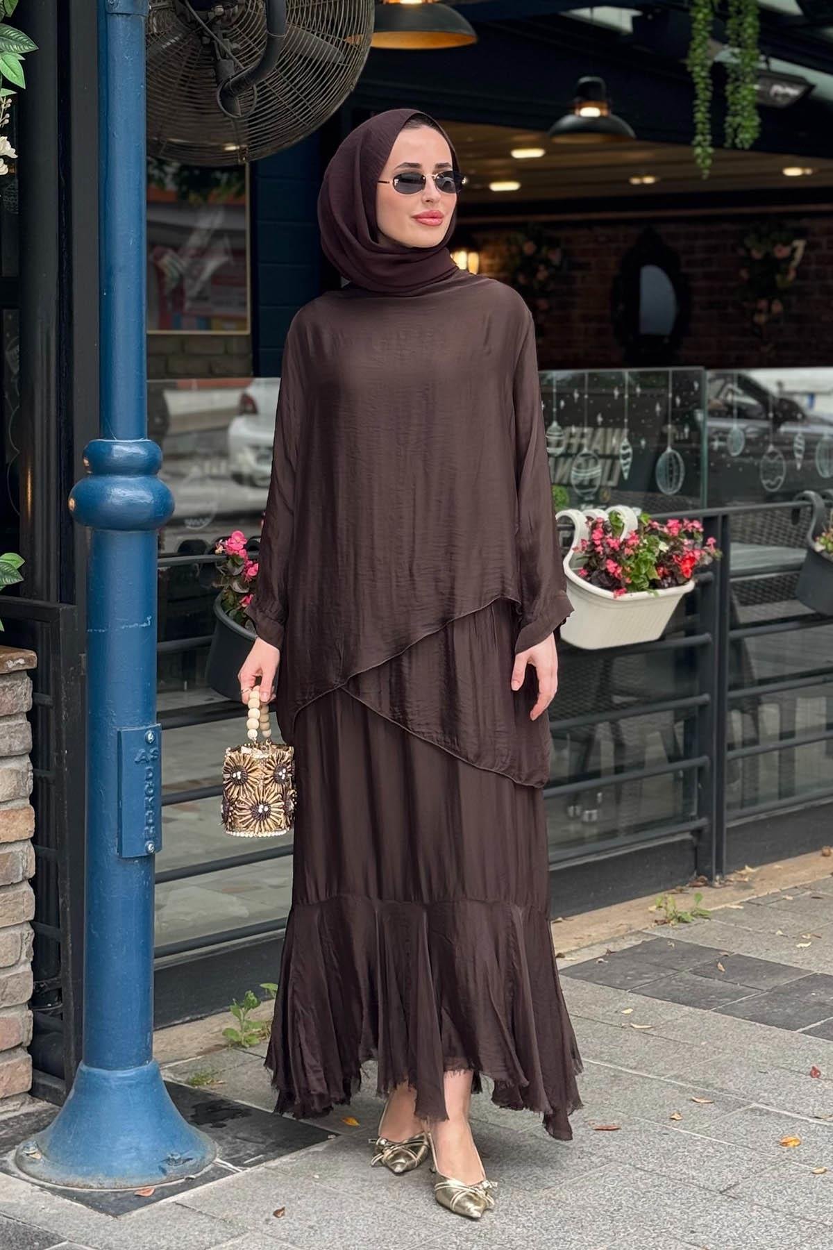 MOOR Softa Elbise 26S9001 Kahve