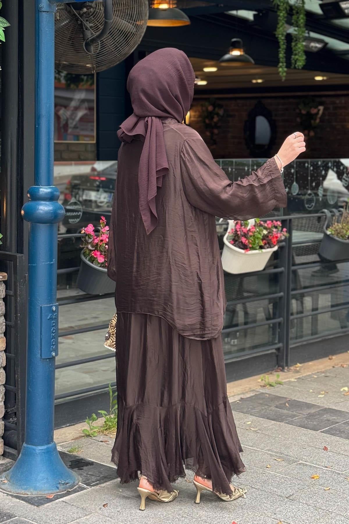 MOOR Softa Elbise 26S9001 Kahve