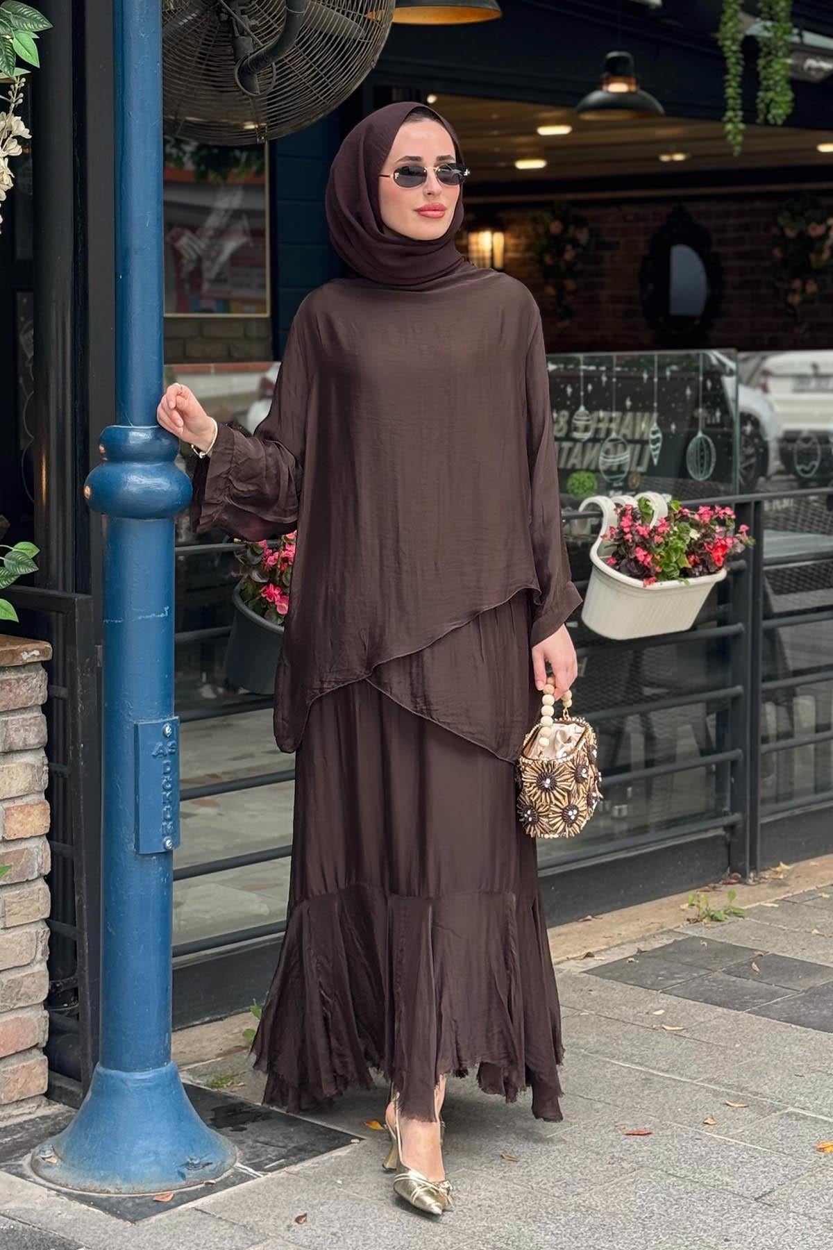 MOOR Softa Elbise 26S9001 Kahve