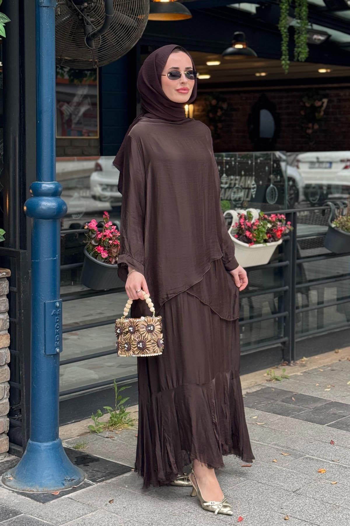 MOOR Softa Elbise 26S9001 Kahve