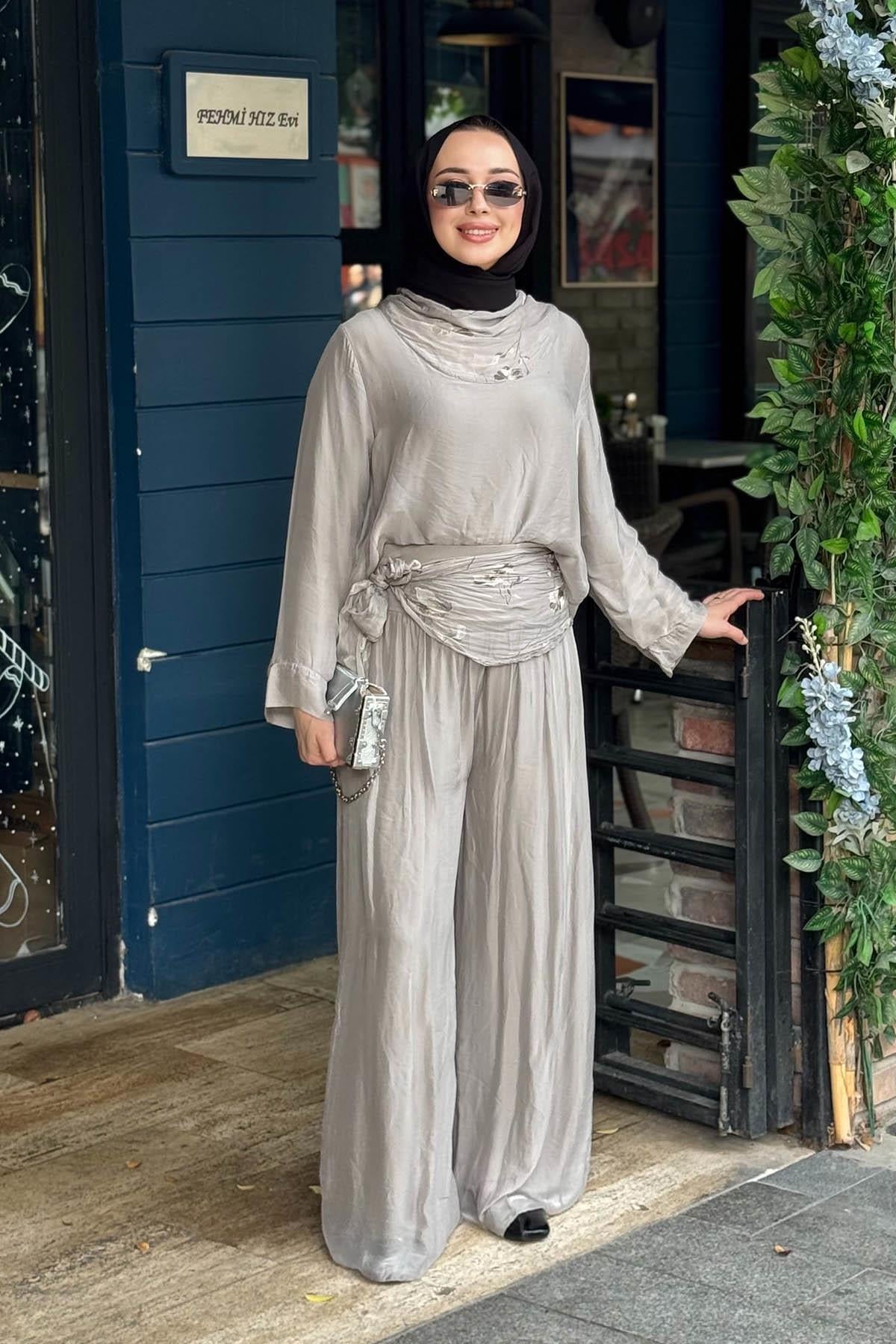 MOOR Uno Pantolonlu Takım 26S9015 Gri