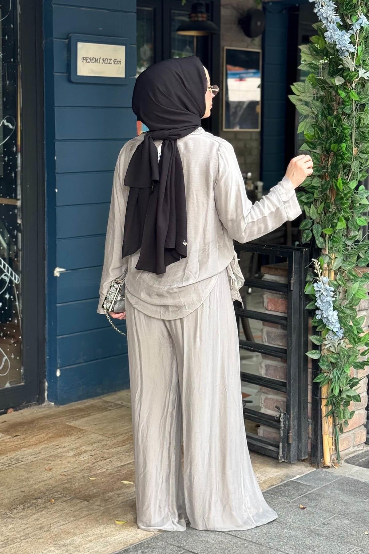 MOOR Uno Pantolonlu Takım 26S9015 Gri