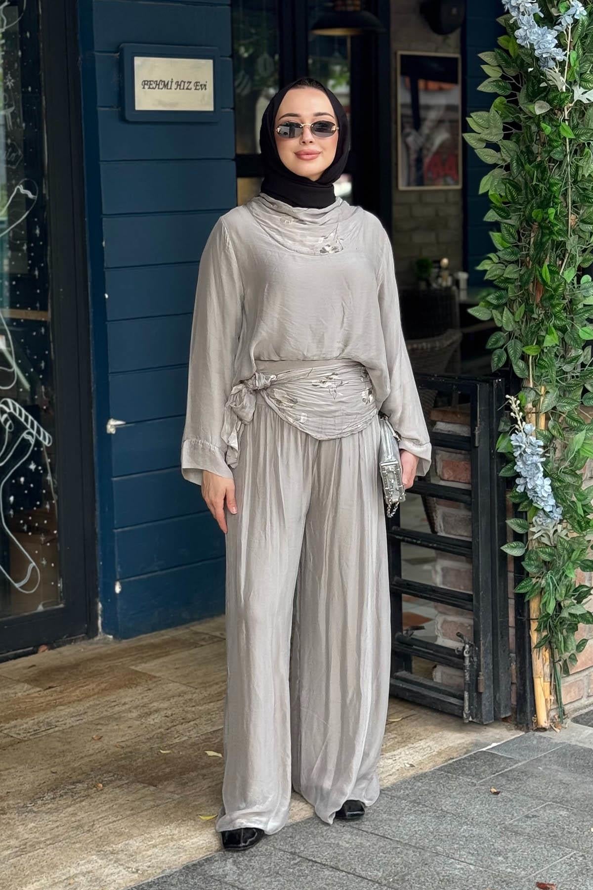 MOOR Uno Pantolonlu Takım 26S9015 Gri