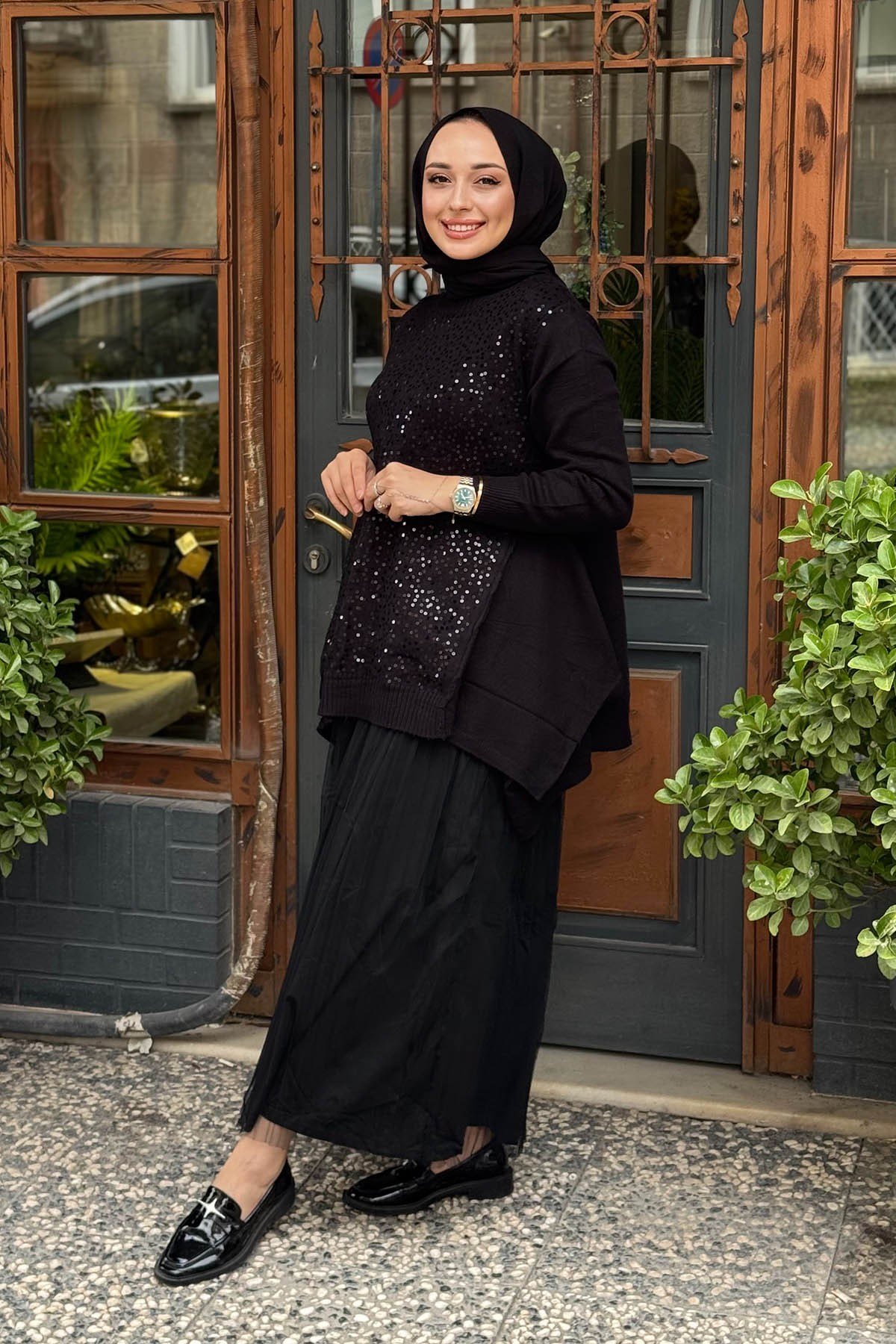 MOOR Venedik Elbise 25W5001 Siyah