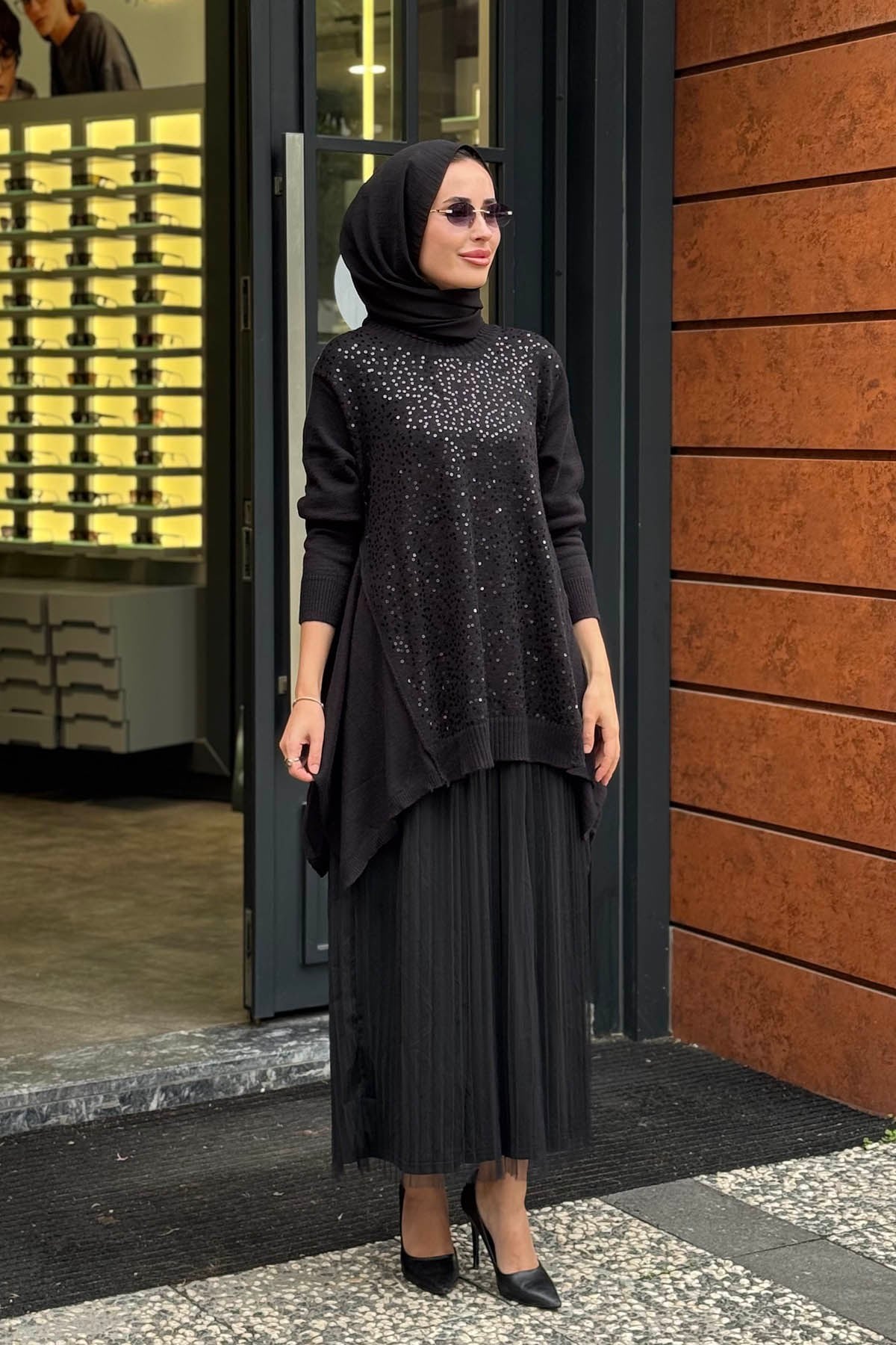 MOOR Venedik Elbise 26W5032 Siyah