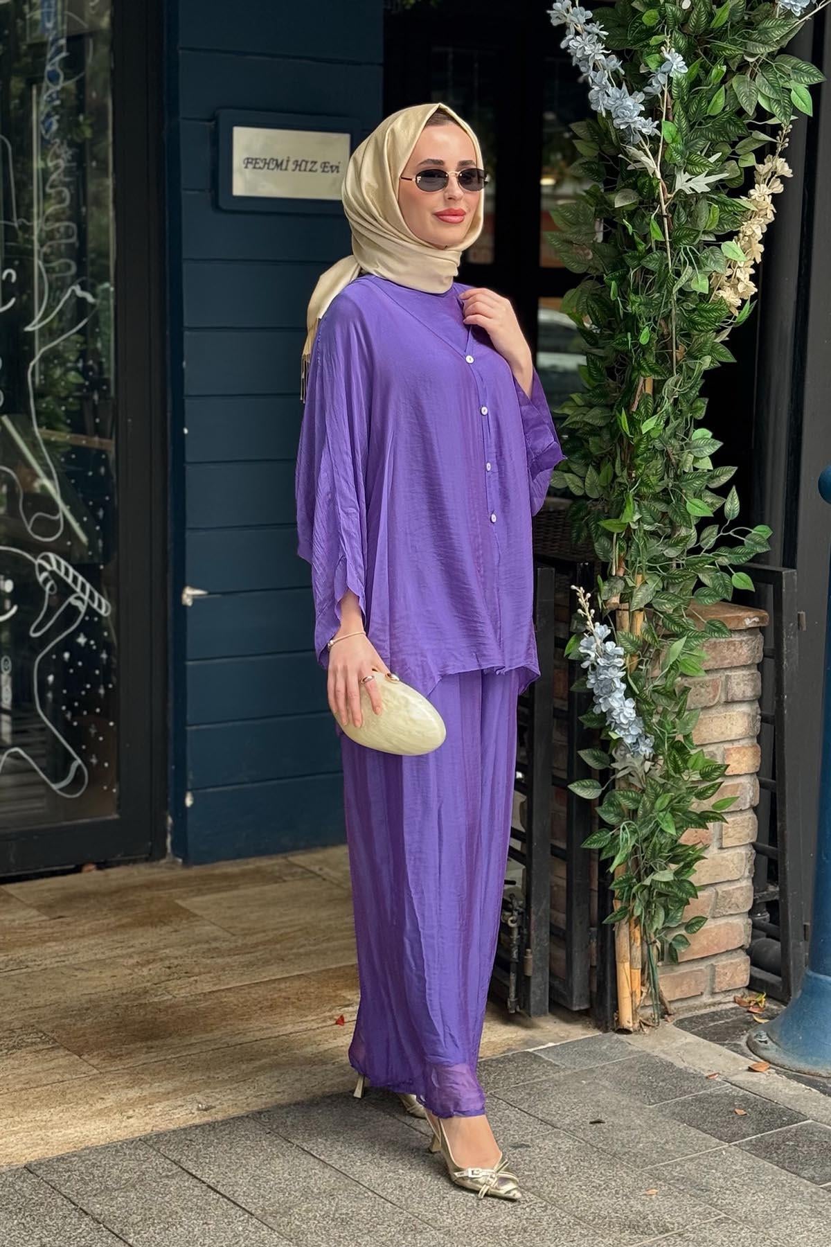 MOOR Yume Pantolonlu Takım 26S9020 Mor