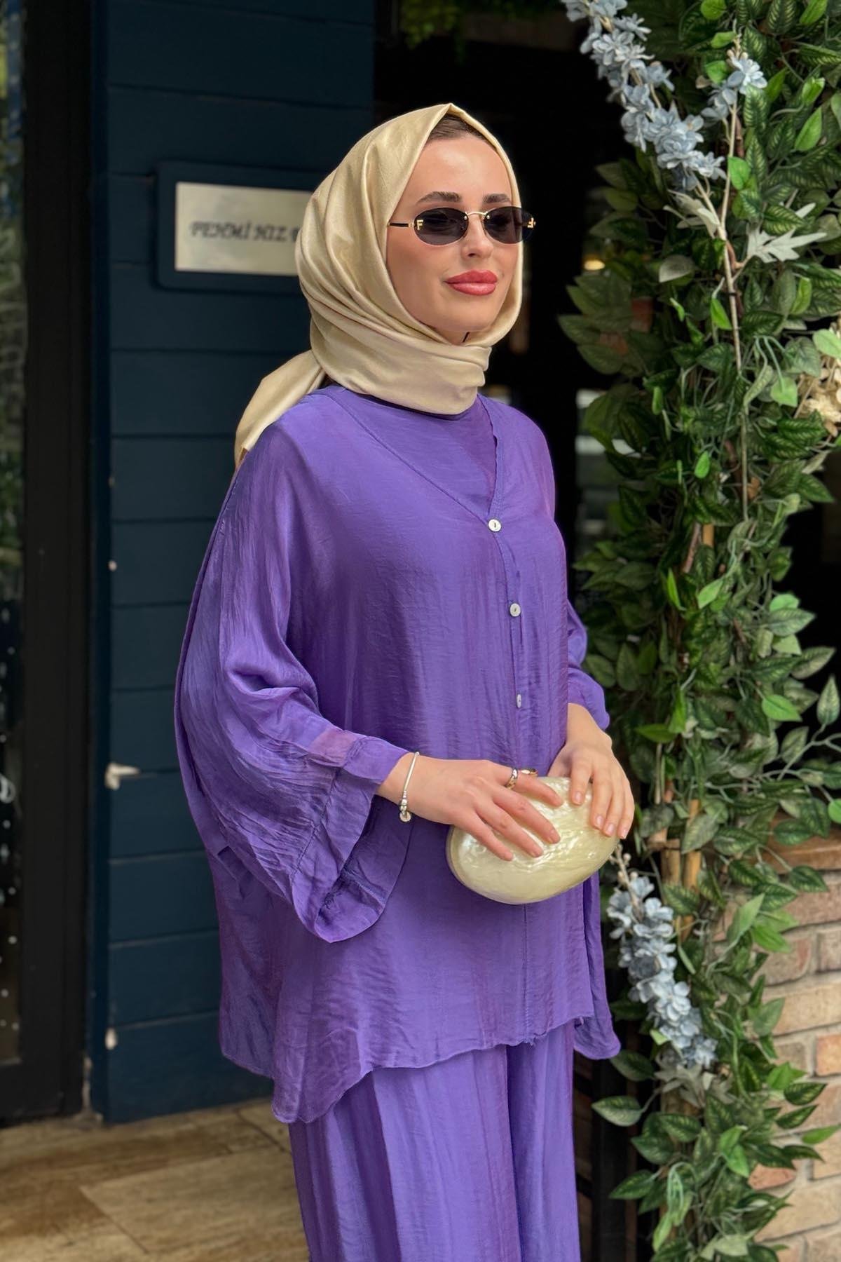 MOOR Yume Pantolonlu Takım 26S9020 Mor