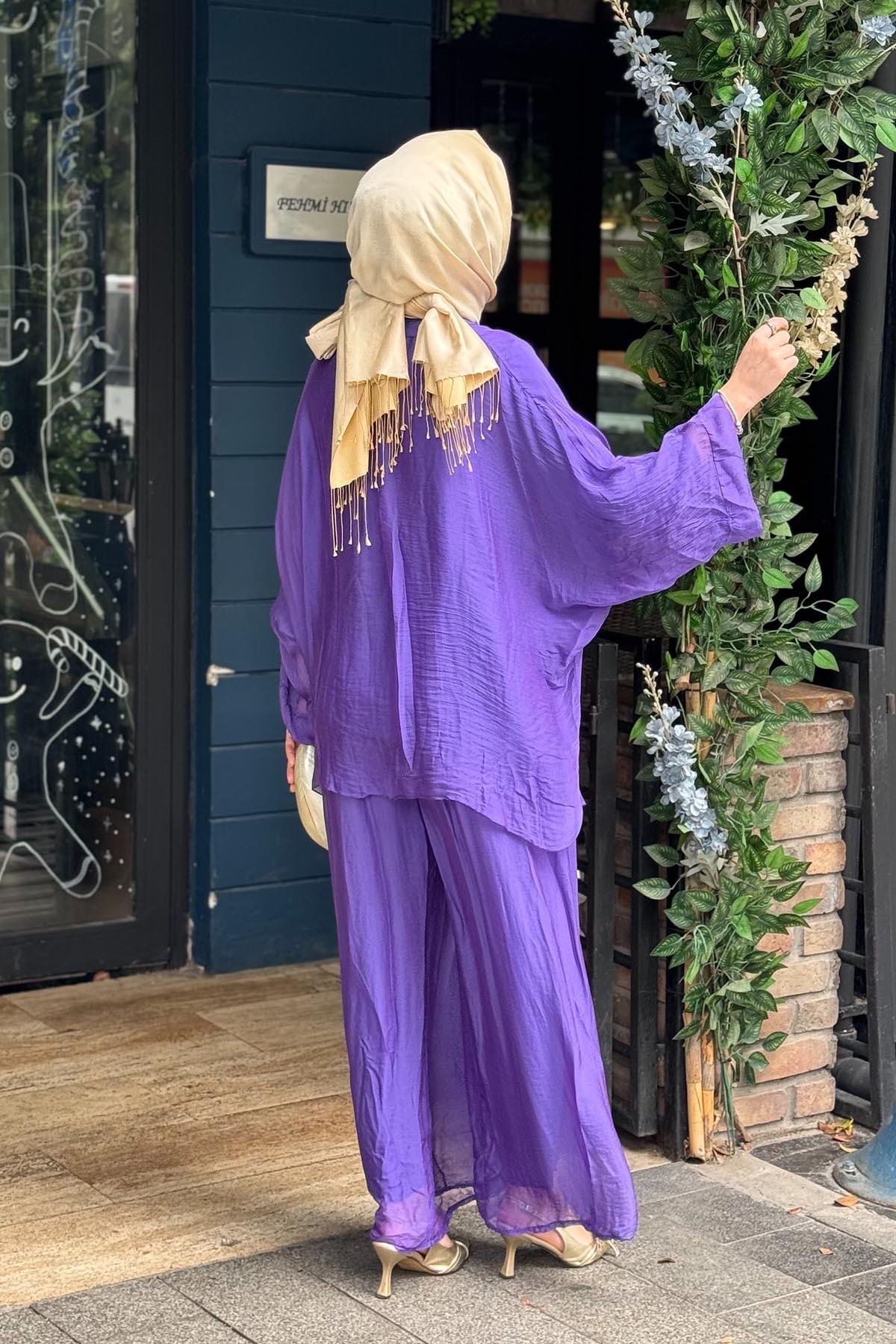 MOOR Yume Pantolonlu Takım 26S9020 Mor