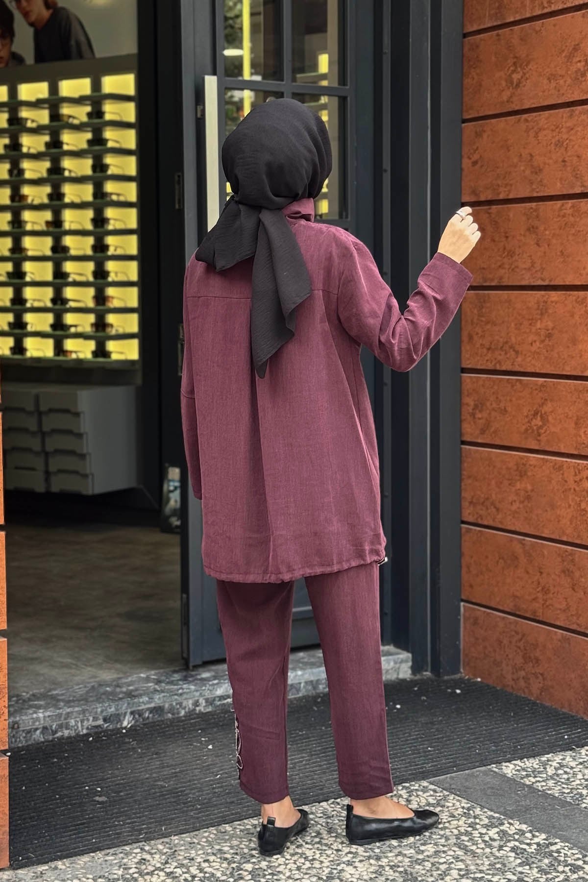 MOOROFMOOR Eline Pantolonlu Takım 26W4119 Mürdüm
