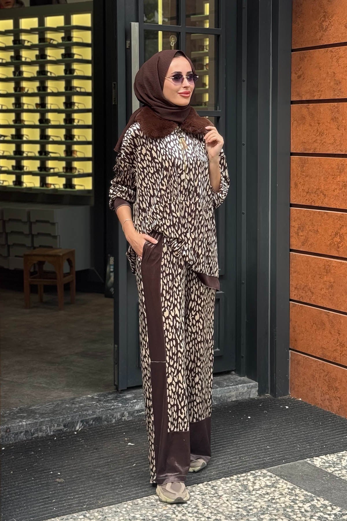 MOOROFMOOR Livia Pantolonlu Takım 26W4095 Kahve