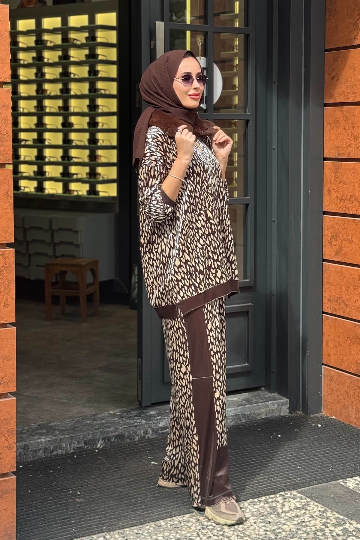 MOOROFMOOR Livia Pantolonlu Takım 26W4095 Kahve