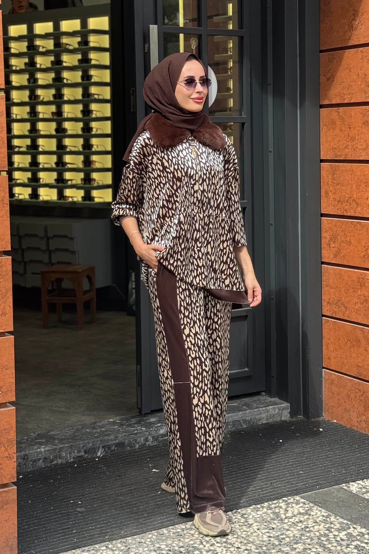 MOOROFMOOR Livia Pantolonlu Takım 26W4095 Kahve