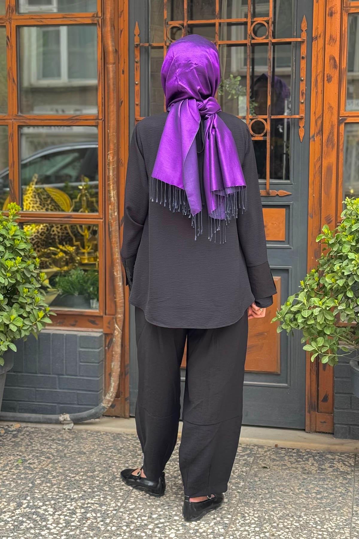 NAKİ & MASCARA Bluz 25MY2103 Siyah