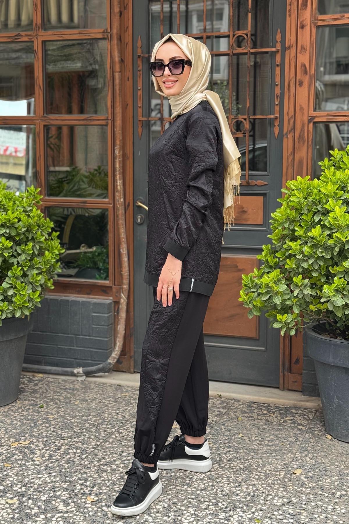 NAKİ & MASCARA Bluz 25MY2132 Siyah