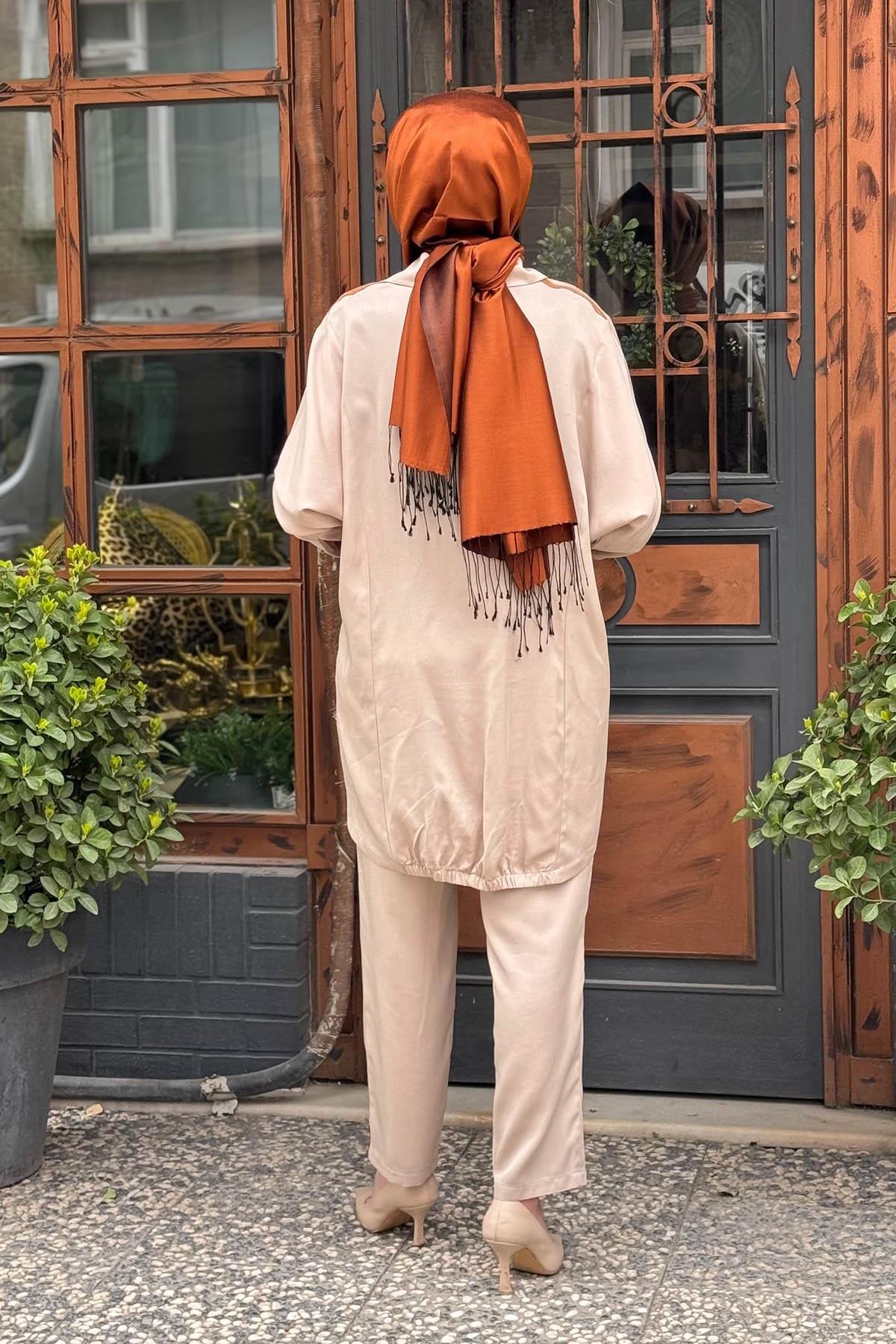 NAKİ & MASCARA Bluz 25MY2144 Bej