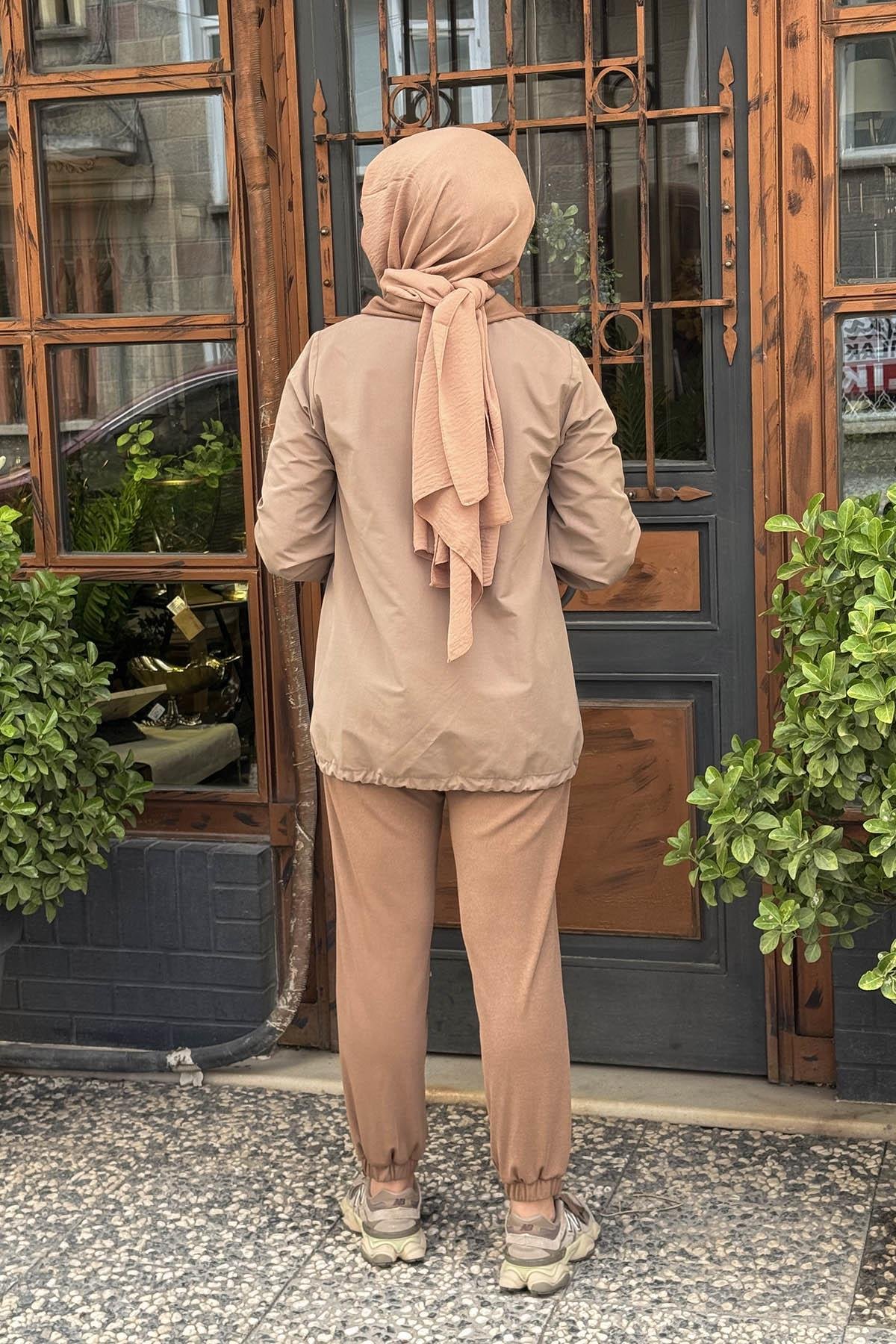 NAKİ & MASCARA Bluz 56MK2114 Camel