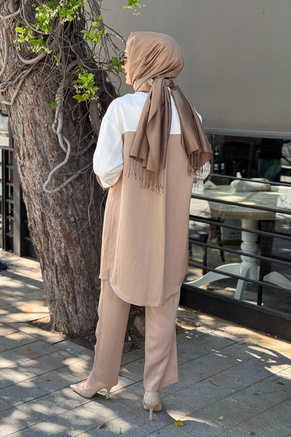 NAKİ & MASCARA Gömlek 25MY2110 Ekru