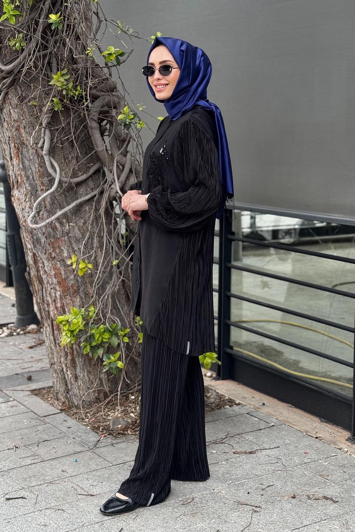 NAKİ & MASCARA Gömlek 25MY2114 Siyah