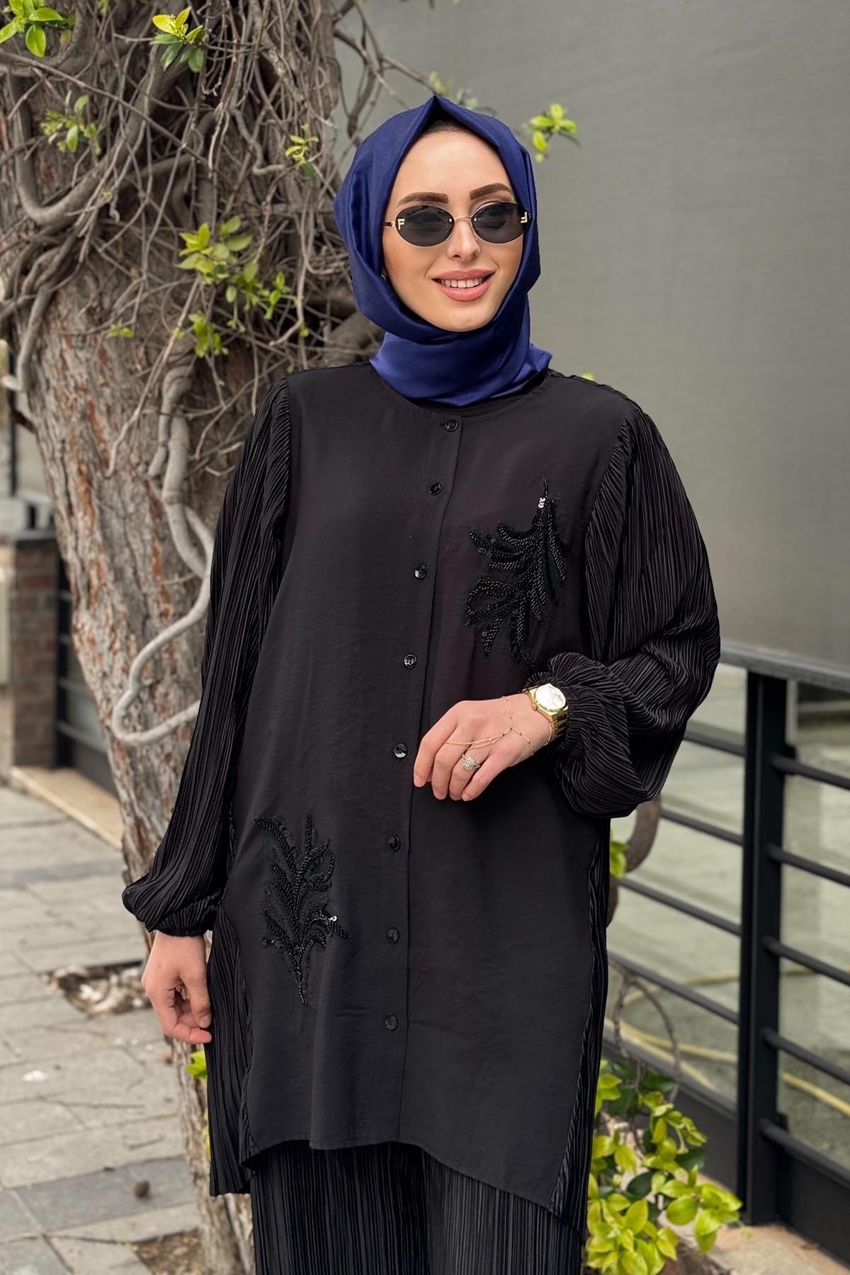 NAKİ & MASCARA Gömlek 25MY2114 Siyah