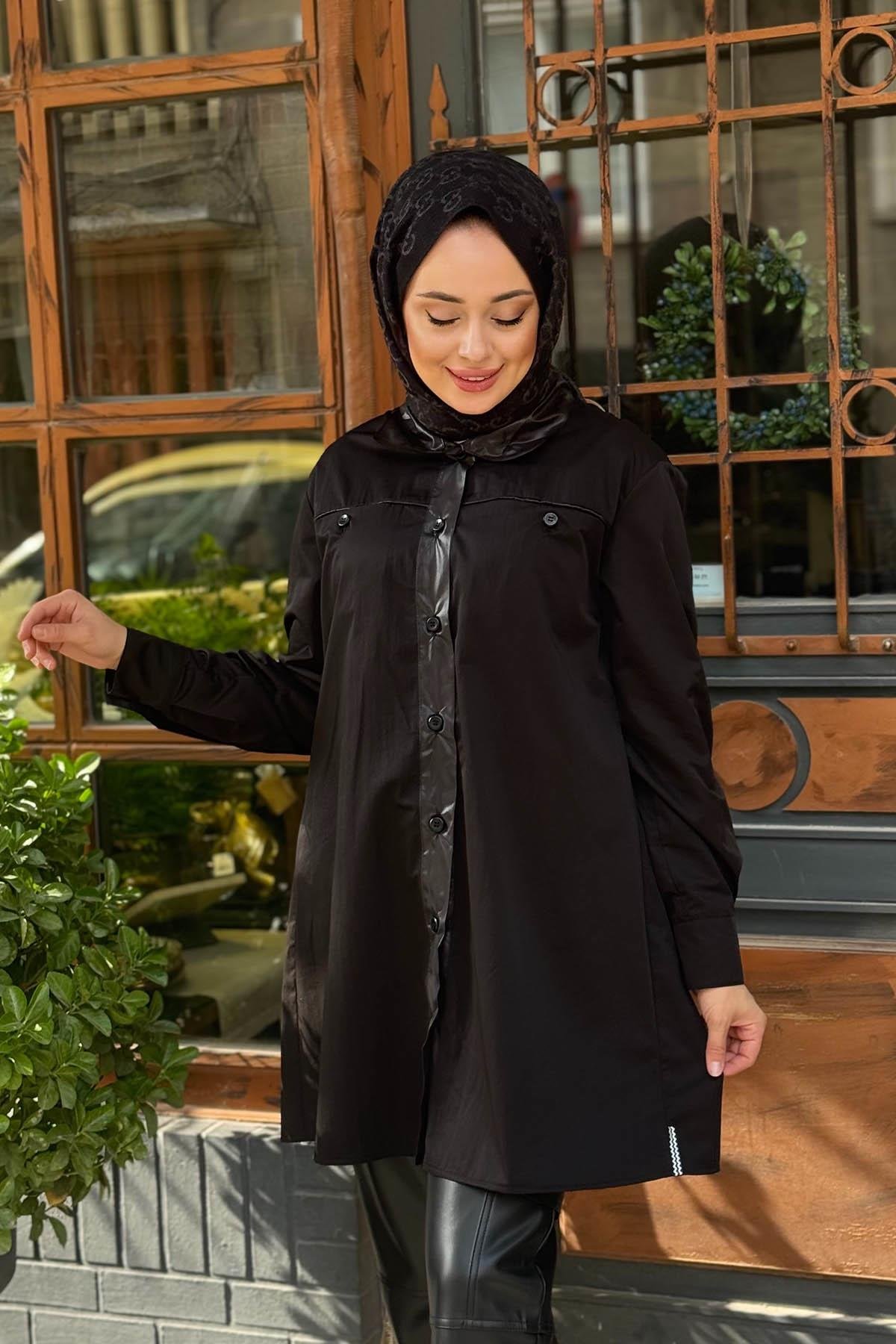 NAKİ & MASCARA Gömlek 56MK2111 Siyah