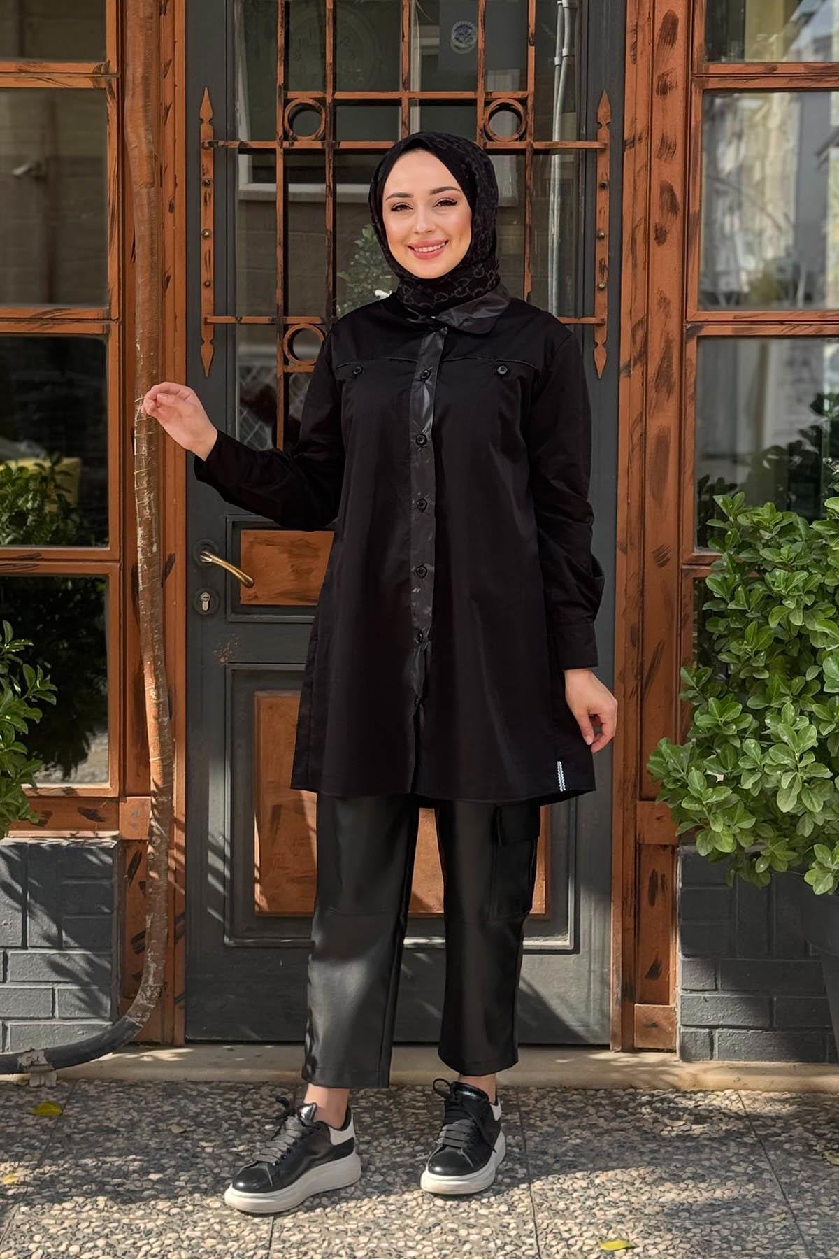 NAKİ & MASCARA Gömlek 56MK2111 Siyah