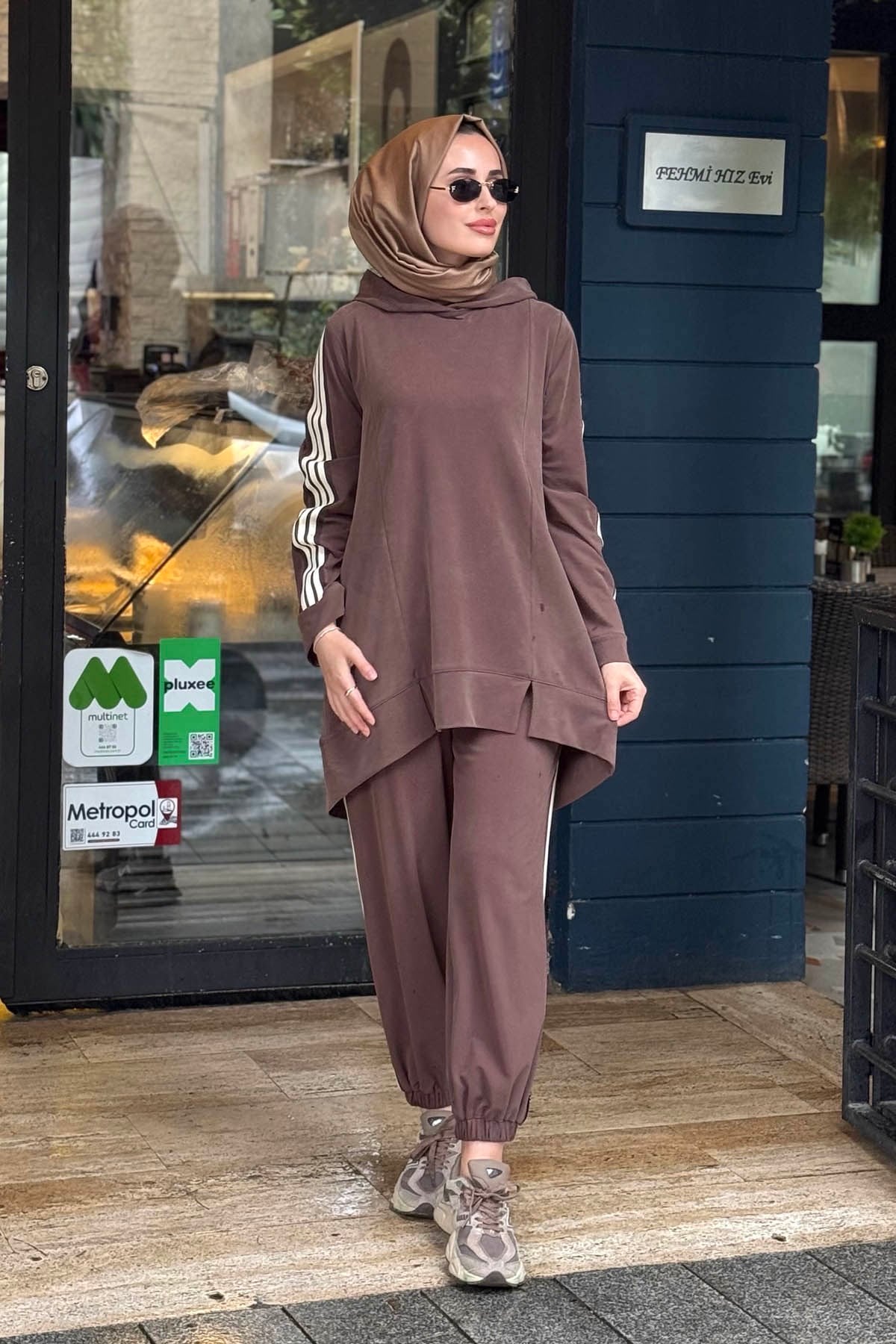 NAKİ & MASCARA Pantolonlu Takım 26MY3126T Kahve