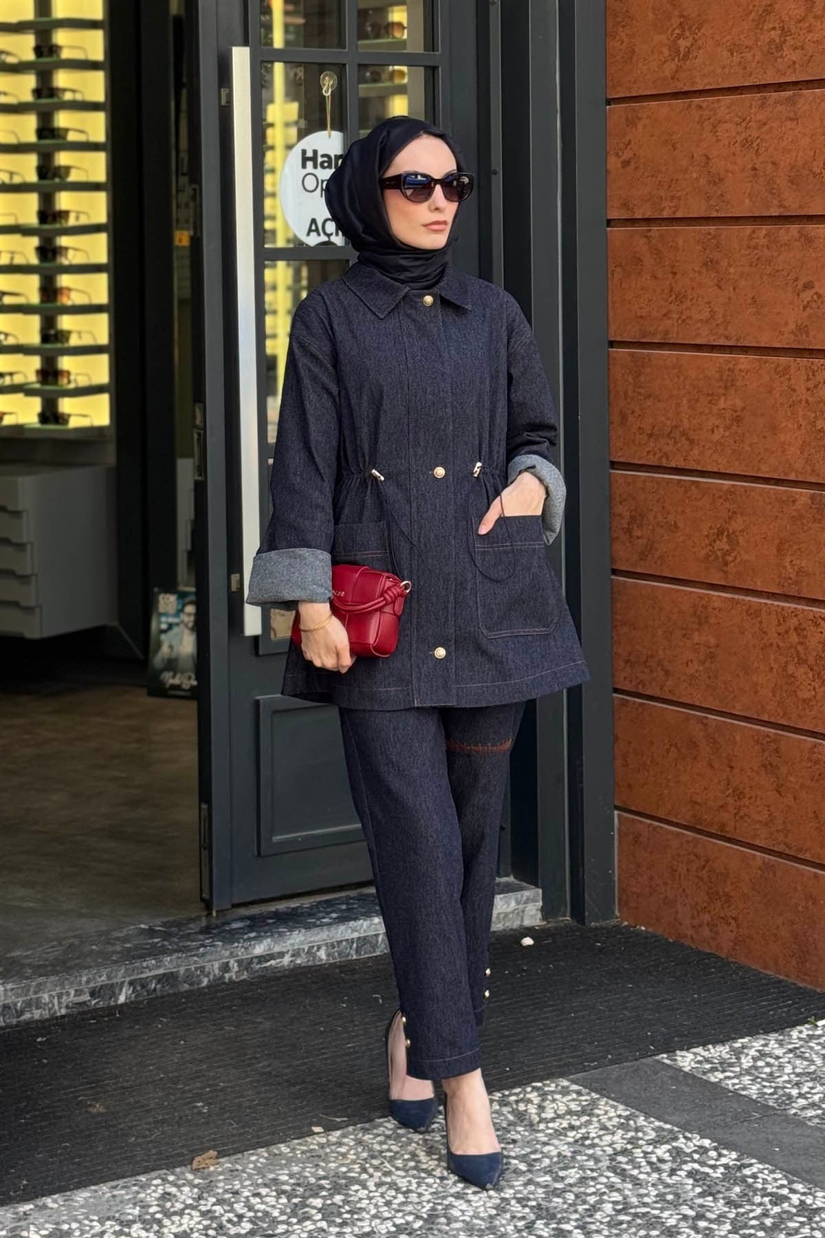 NAKİ & MASCARA Pantolonlu Takım 67MK11032T Lacivert