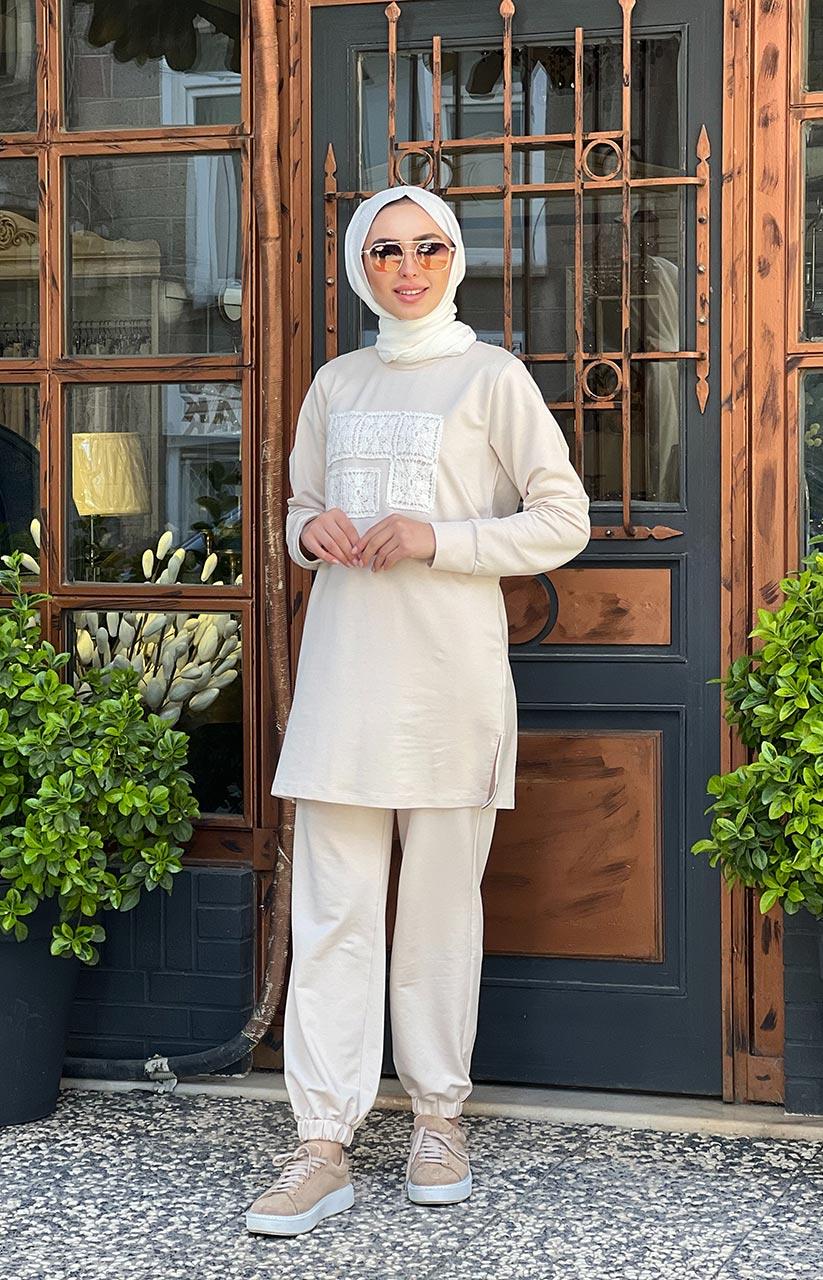 NAKİ & MASCARA Tunik 24MY2125 Ekru