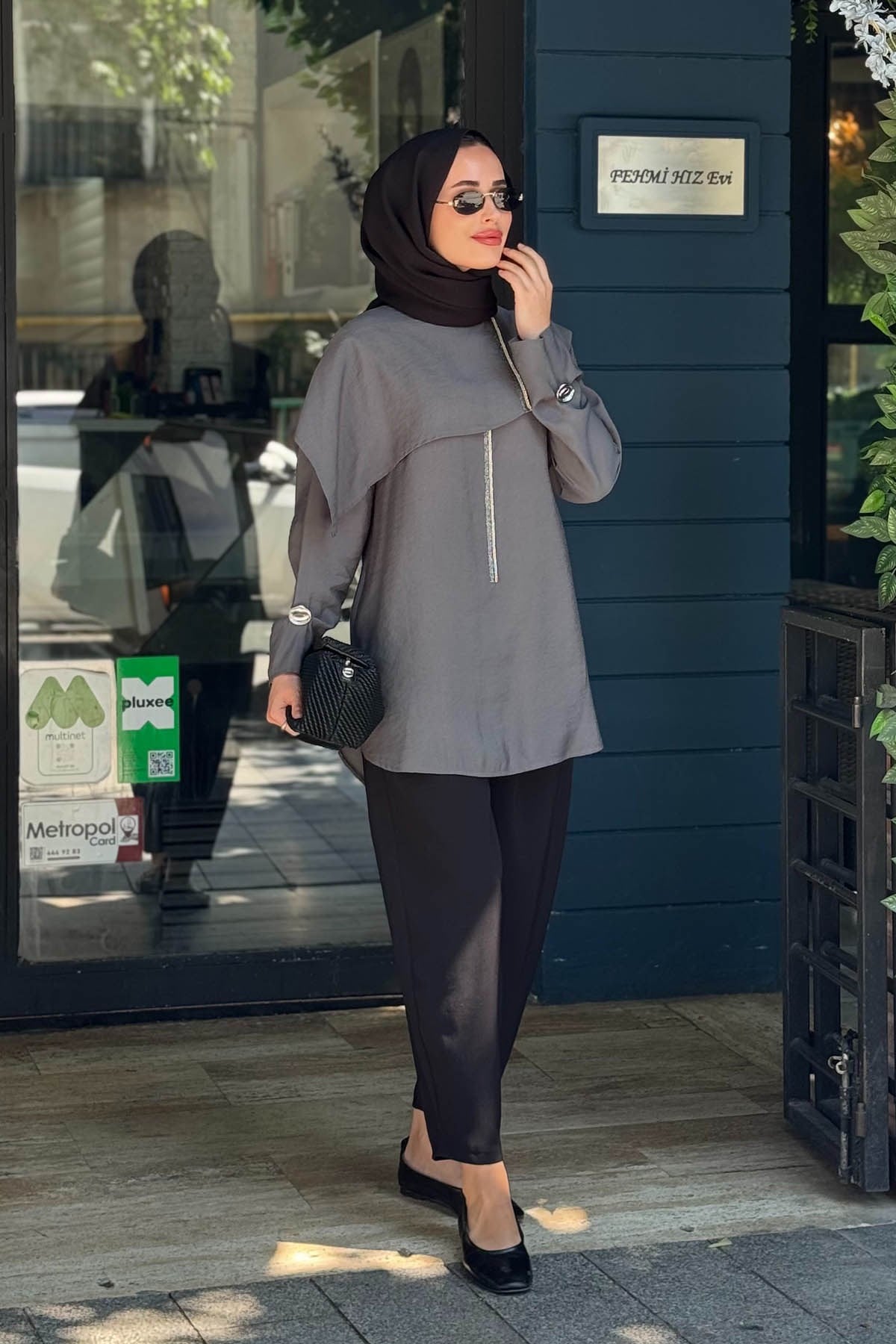 NAKİ & MASCARA Tunik 26MY2131 Gri