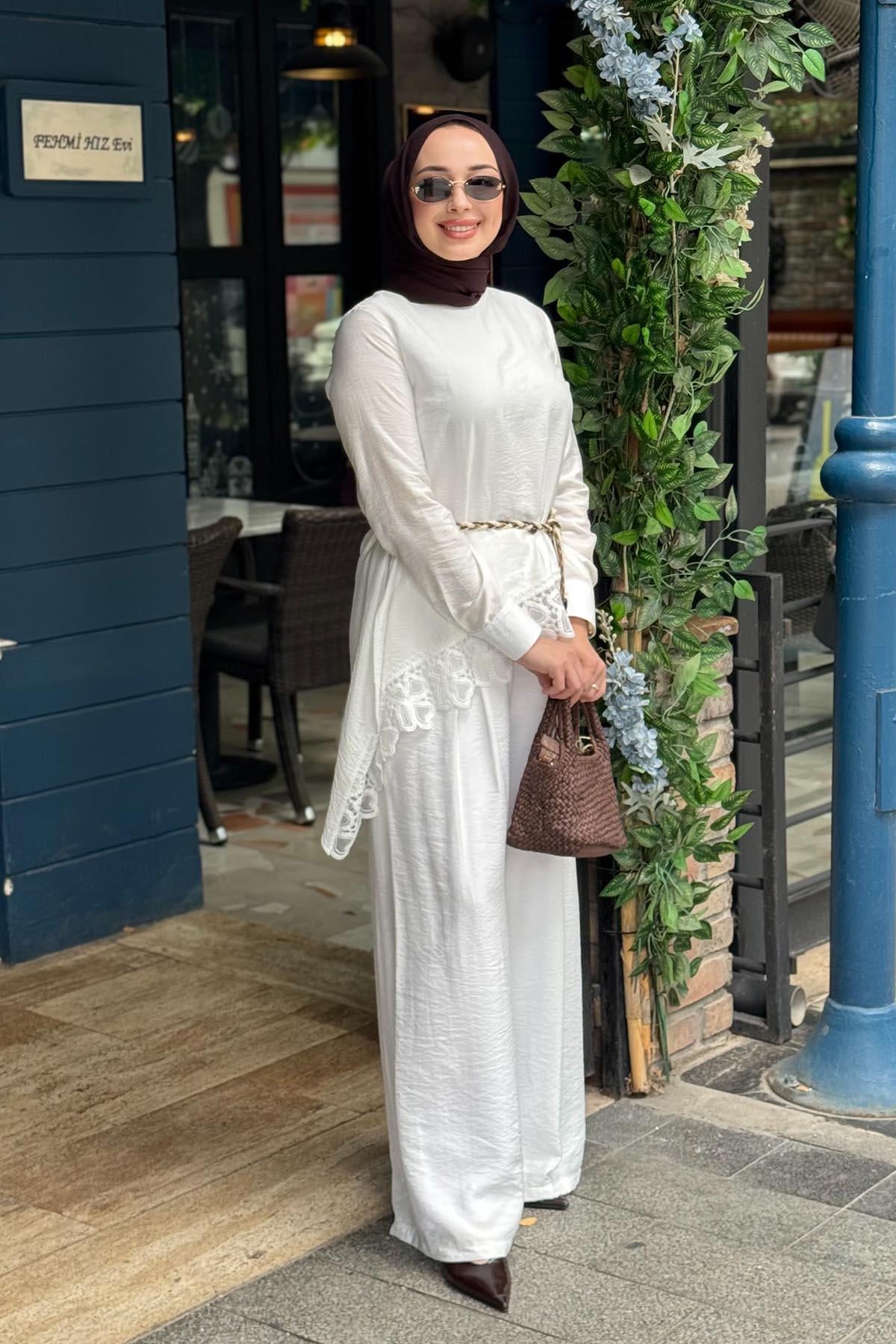 NAKİ & MASCARA Tunik 26MY2156 Ekru