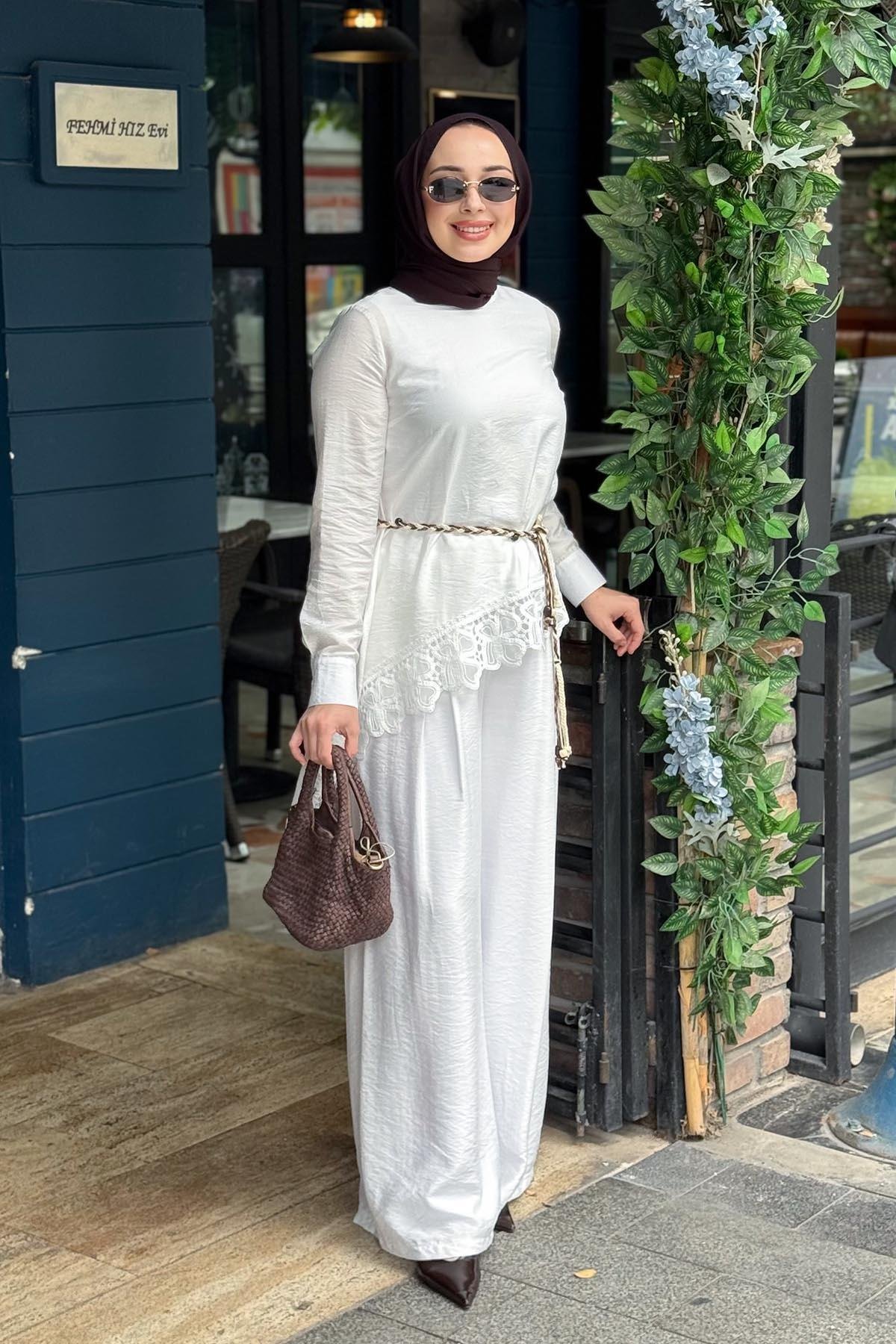 NAKİ & MASCARA Tunik 26MY2156 Ekru
