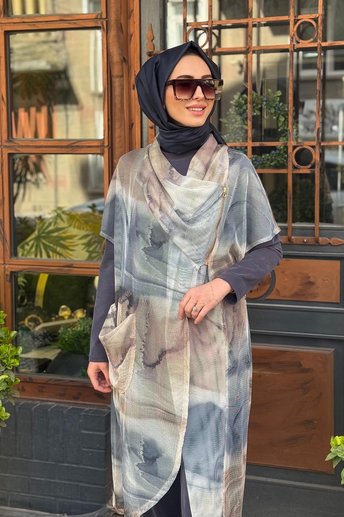 NAKİ & MASCARA Yelek 25MY1123 Renkli