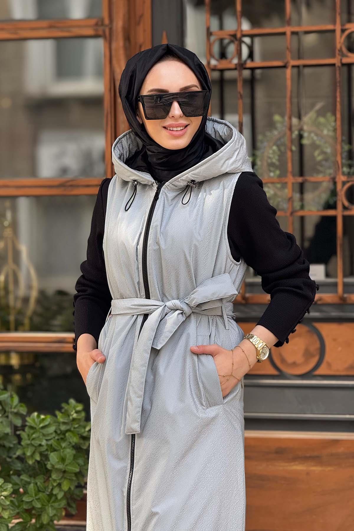 NAKİ & MASCARA Yelek 45MK113724 Gri