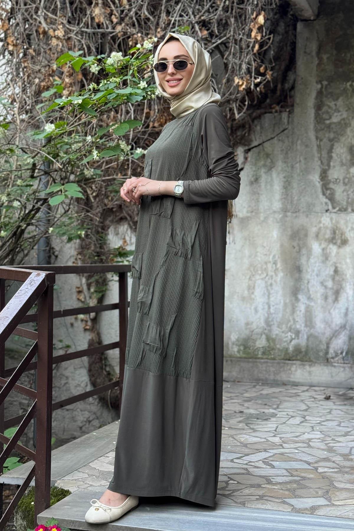 Nurcan Çetin Elbise 24160 Haki