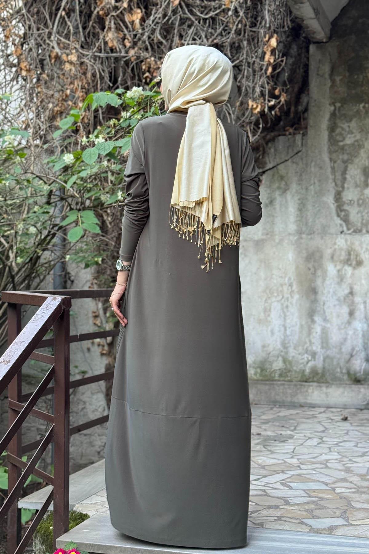 Nurcan Çetin Elbise 24160 Haki
