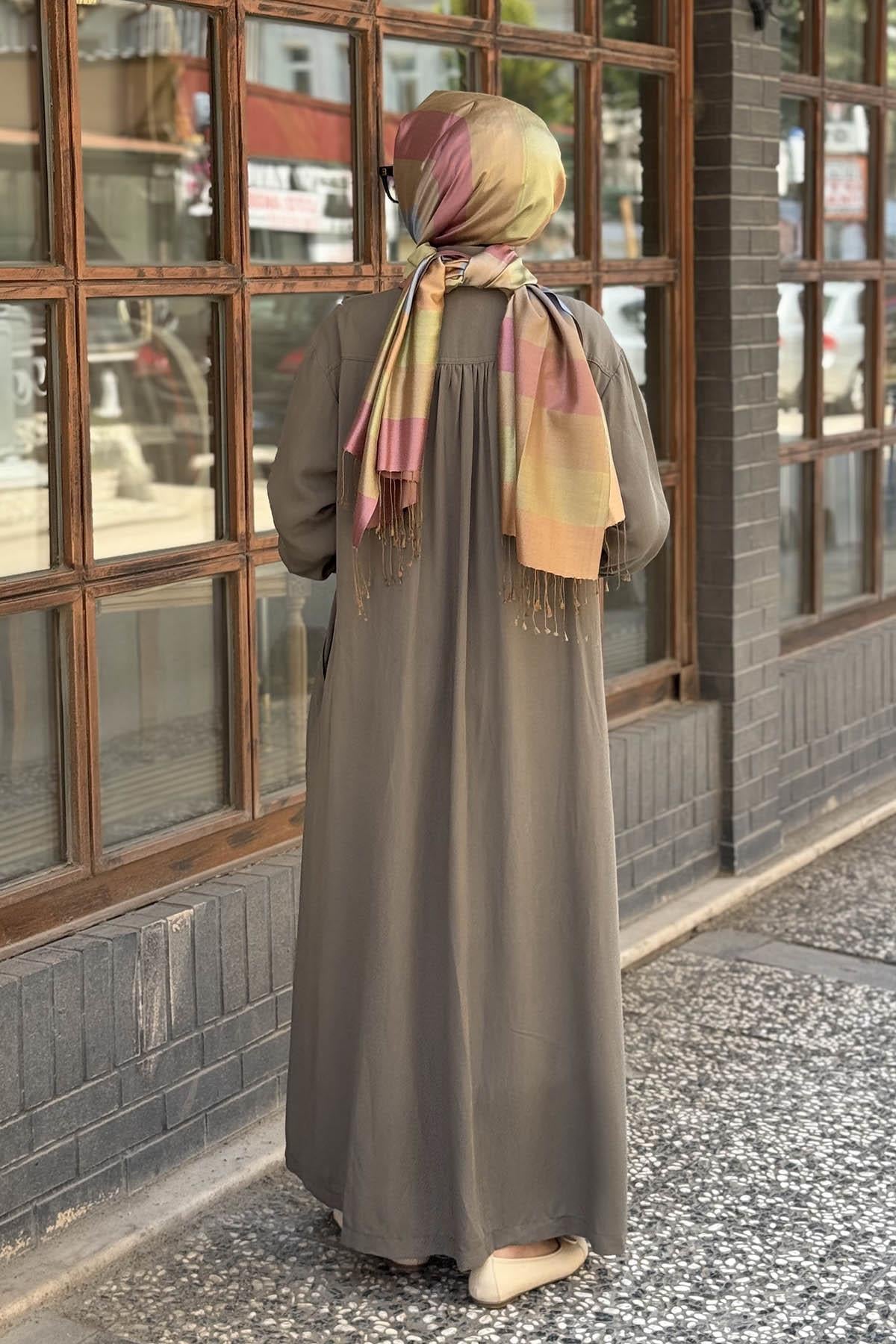 Nurcan Çetin Elbise 25150 Haki