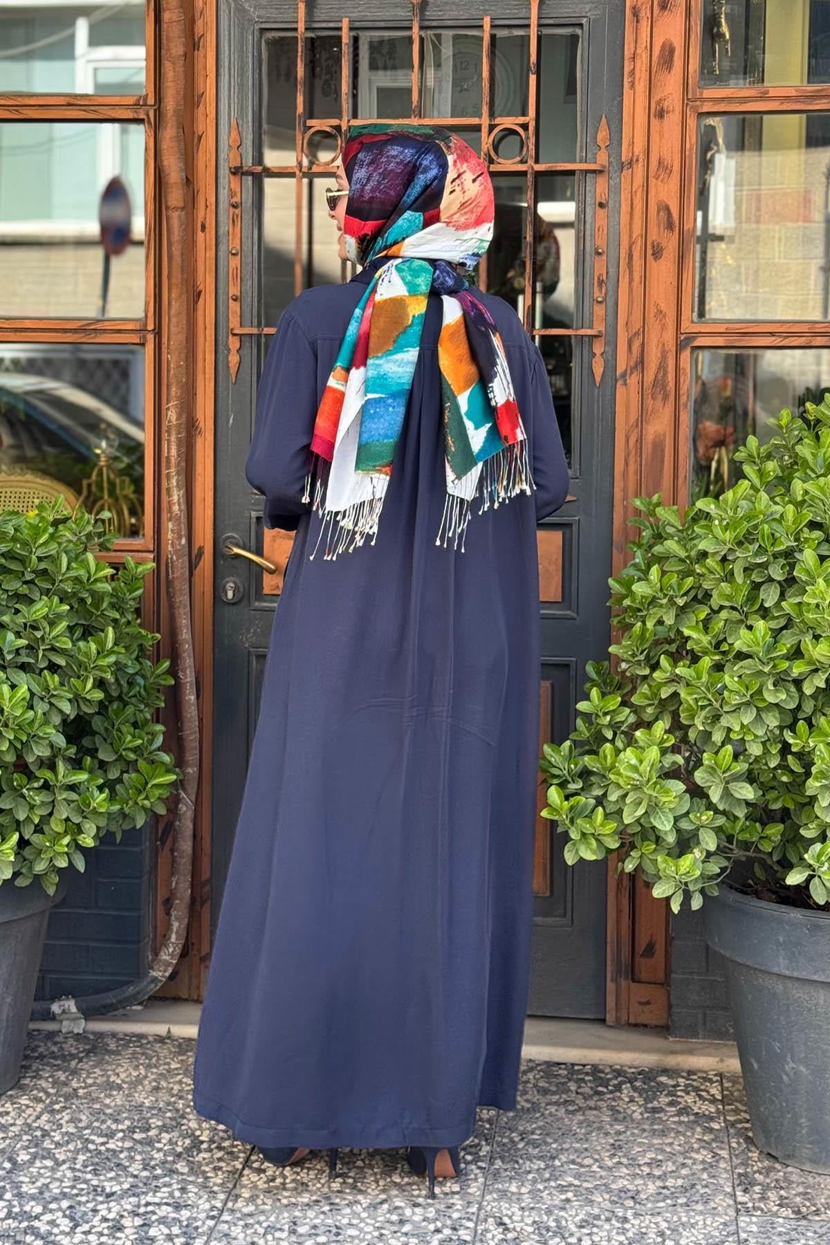 Nurcan Çetin Elbise 25150 Lacivert